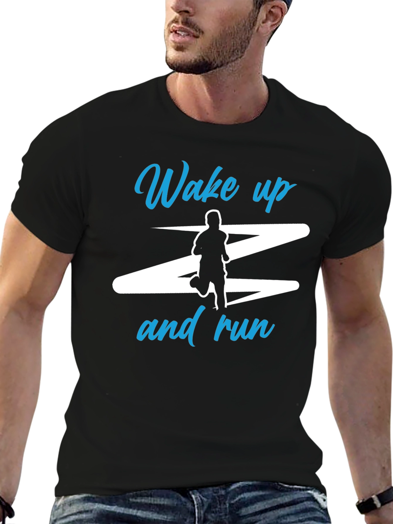 Wake Up and Run Graphic T-Shirt