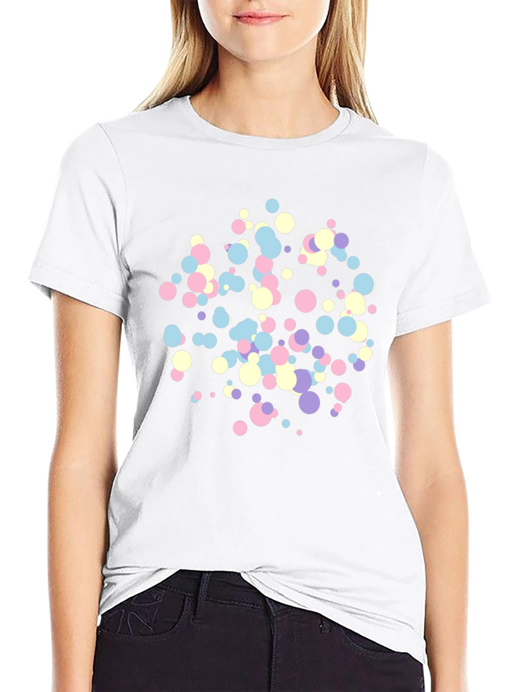Confetti Dot Black T-Shirt