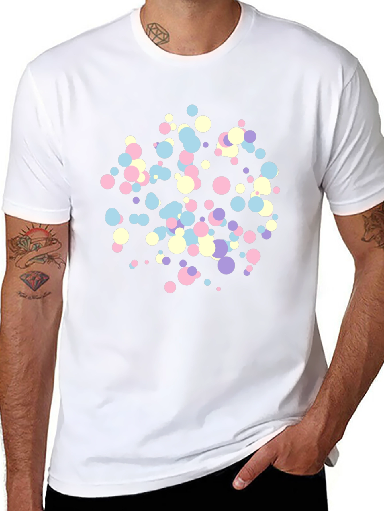 Confetti Dot Black T-Shirt