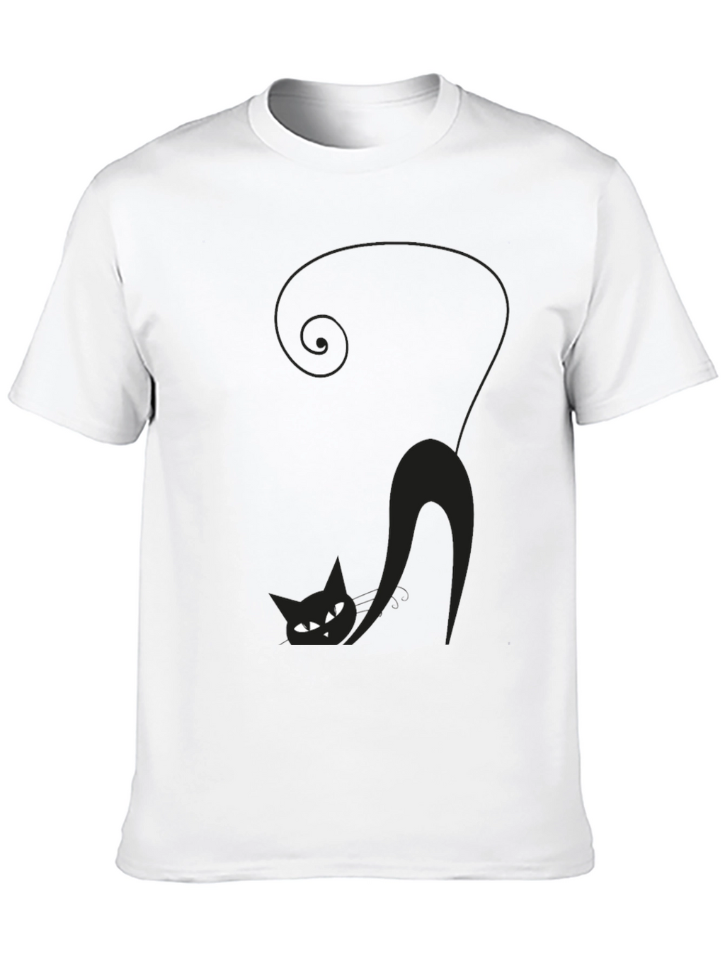 Black Cat Graphic T-Shirt - Spooky Season Style
