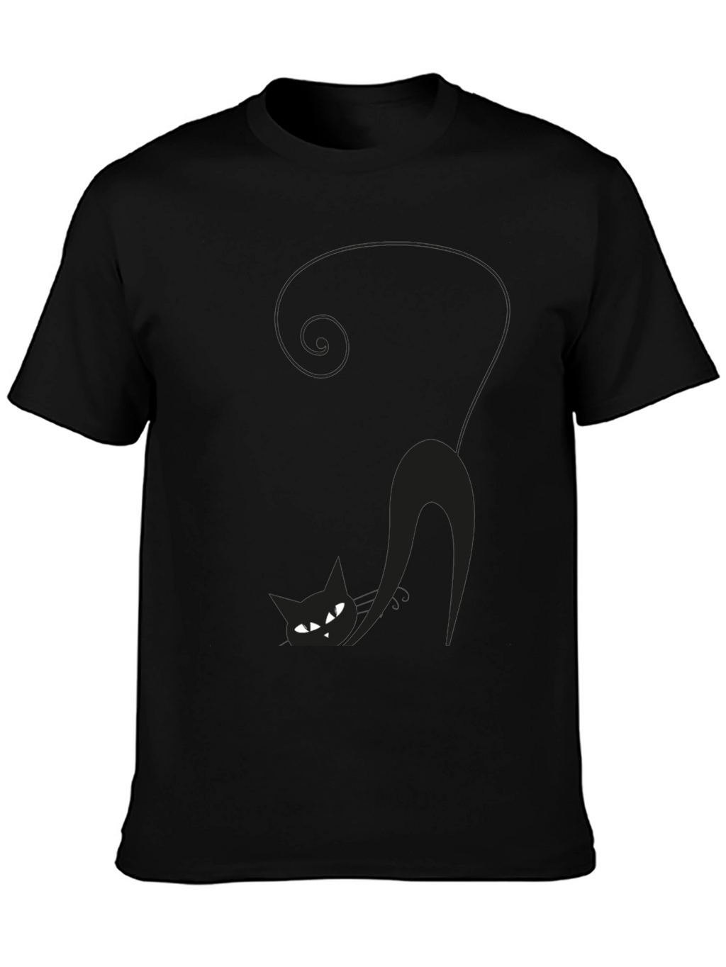 Black Cat Graphic T-Shirt - Spooky Season Style