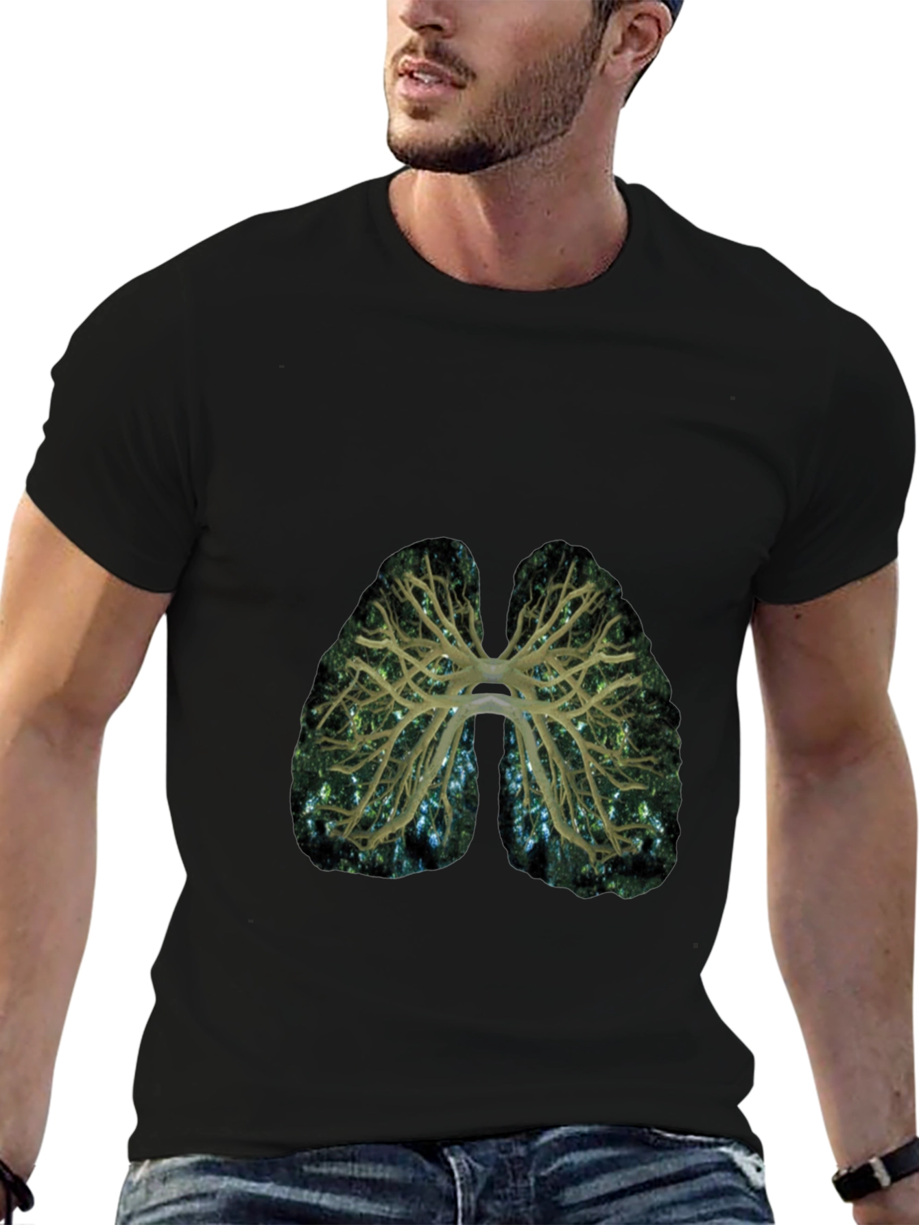 Lungs Graphic Print T-Shirt - Breath of Fresh Style