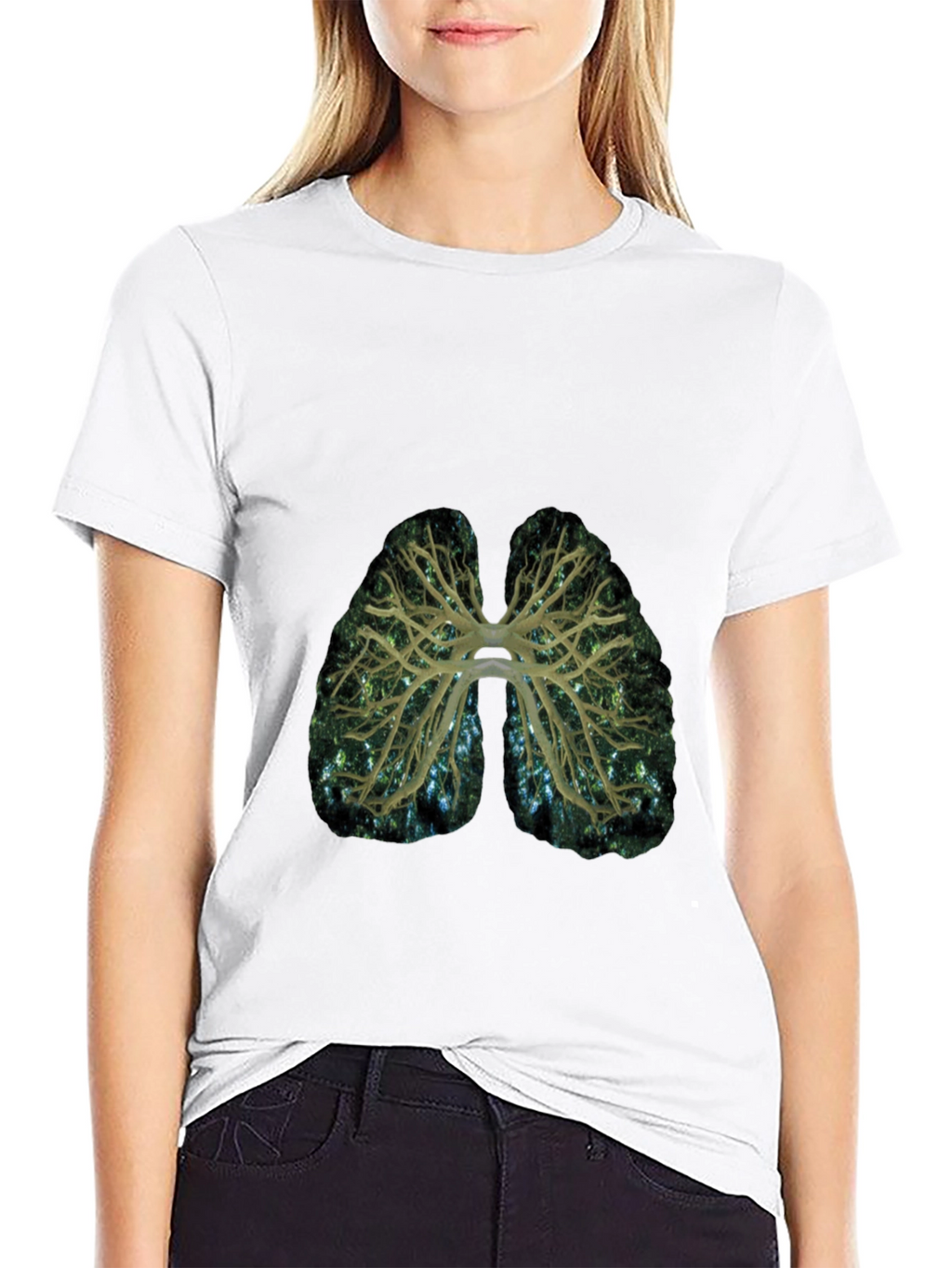 Lungs Graphic Print T-Shirt - Breath of Fresh Style