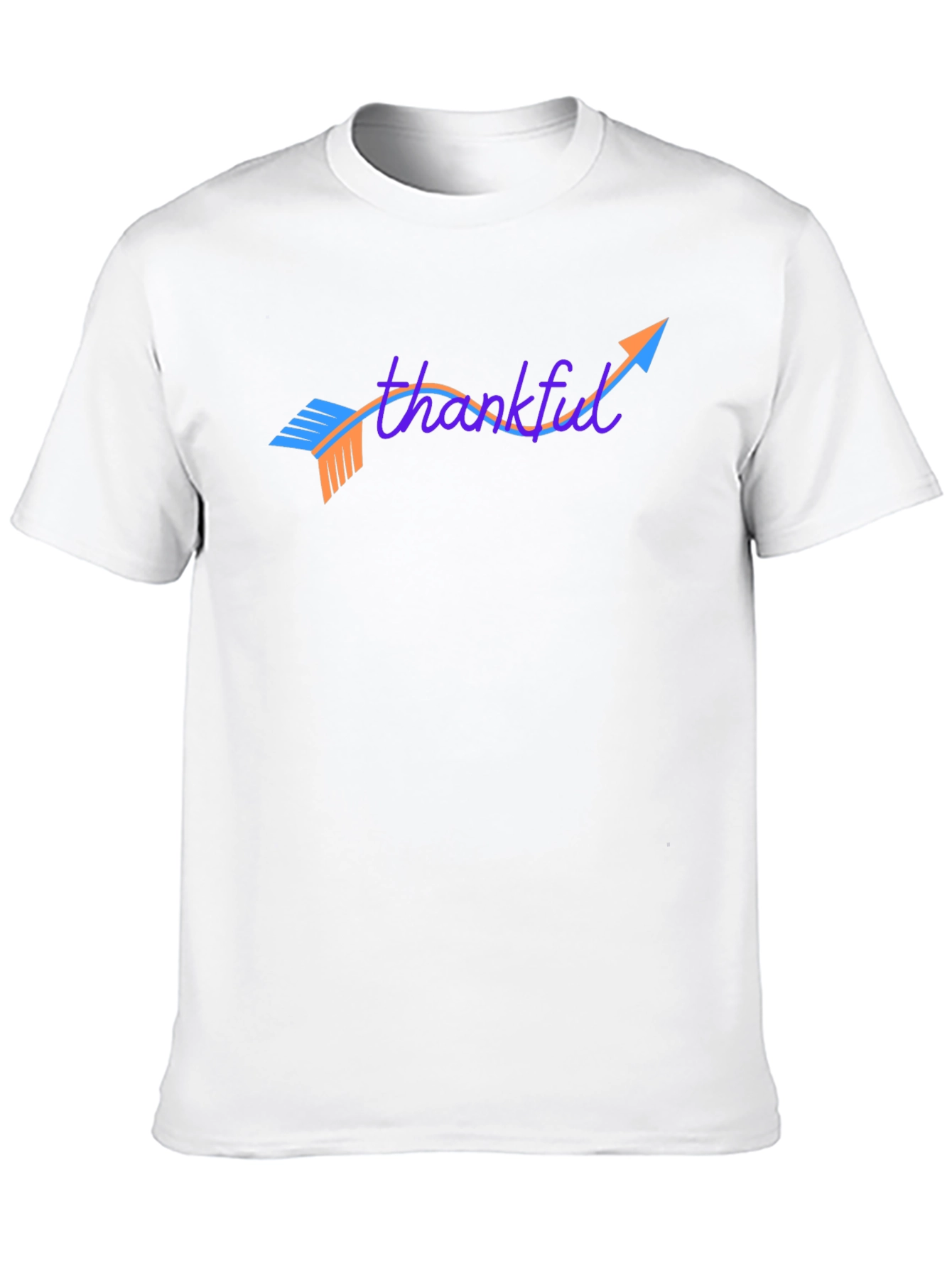 Thankful Arrow Graphic Tee - Casual Black T-Shirt