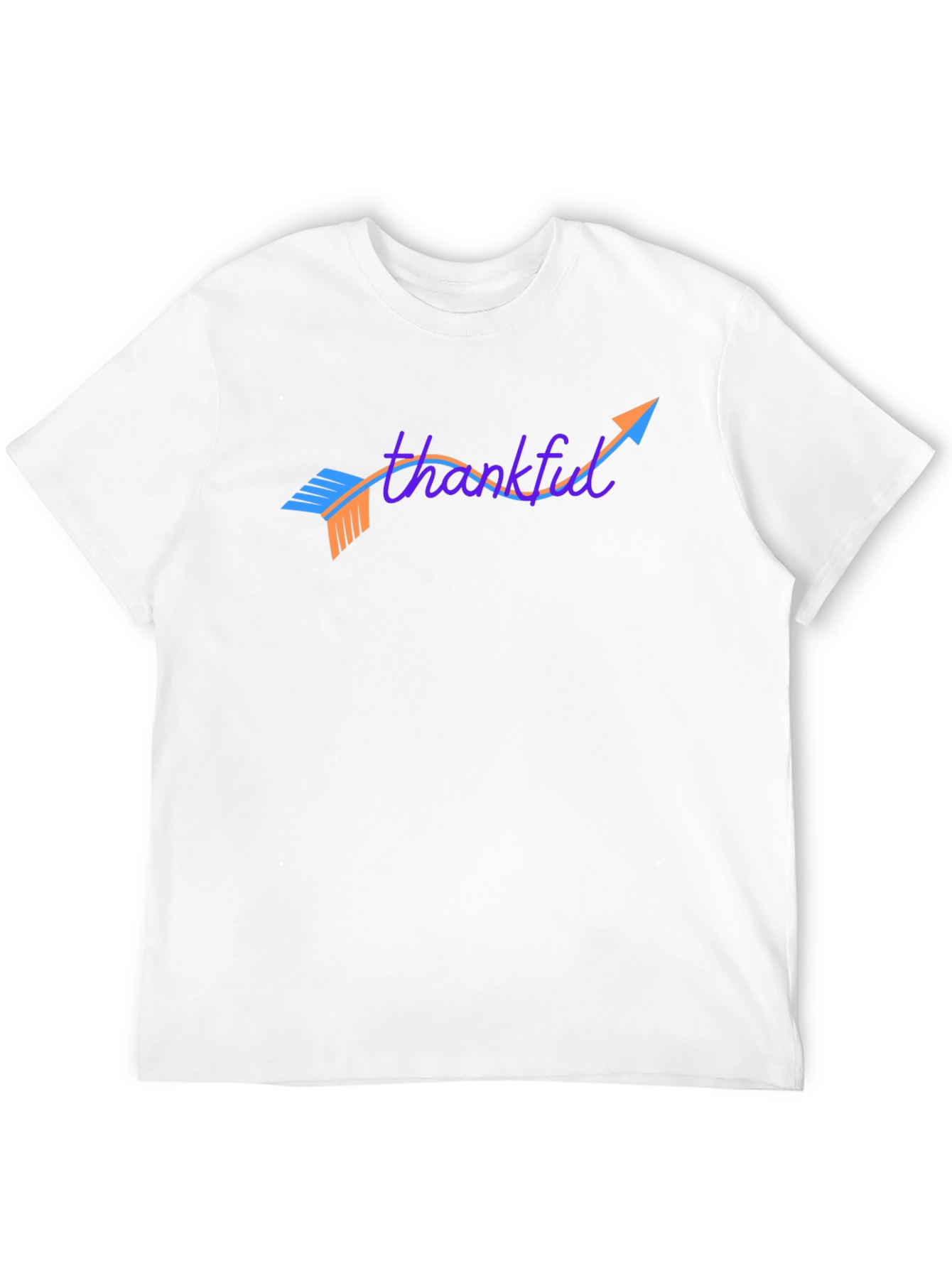 Thankful Arrow Graphic Tee - Casual Black T-Shirt