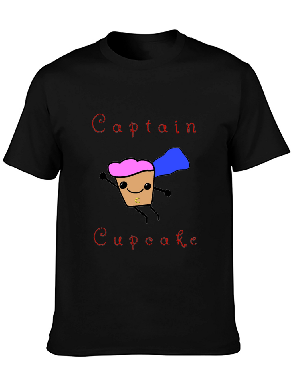 Captain Cupcake T-Shirt Funny Hero Graphic Tee