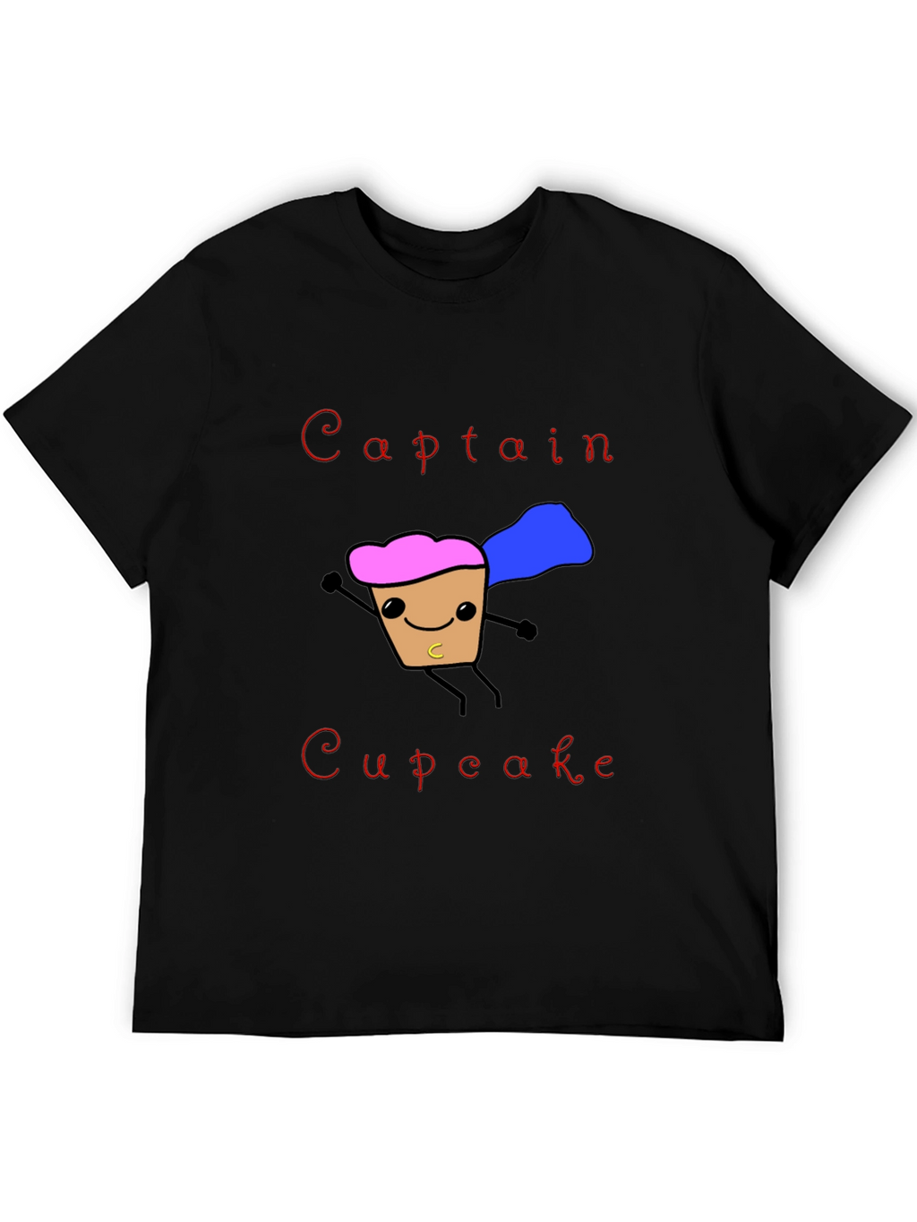 Captain Cupcake T-Shirt Funny Hero Graphic Tee