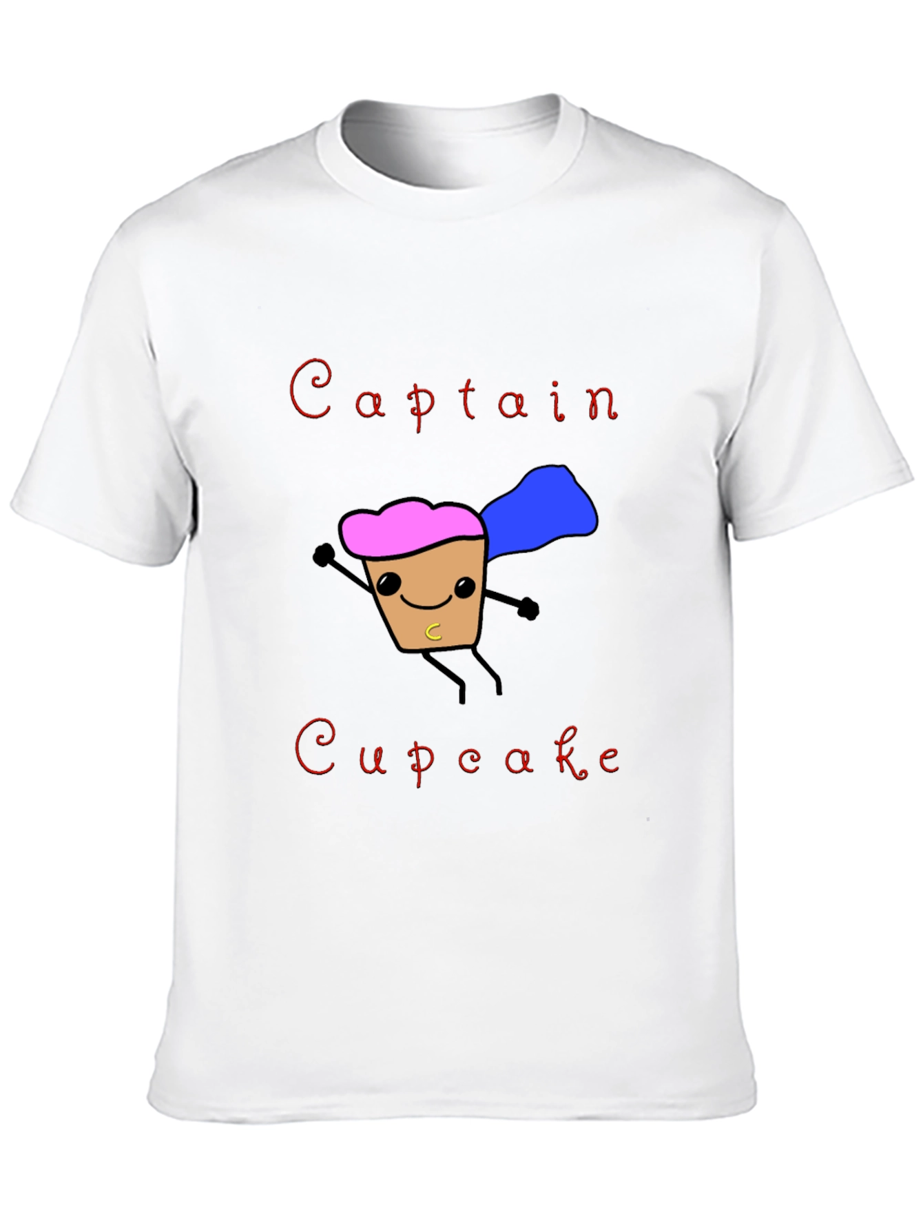 Captain Cupcake T-Shirt Funny Hero Graphic Tee