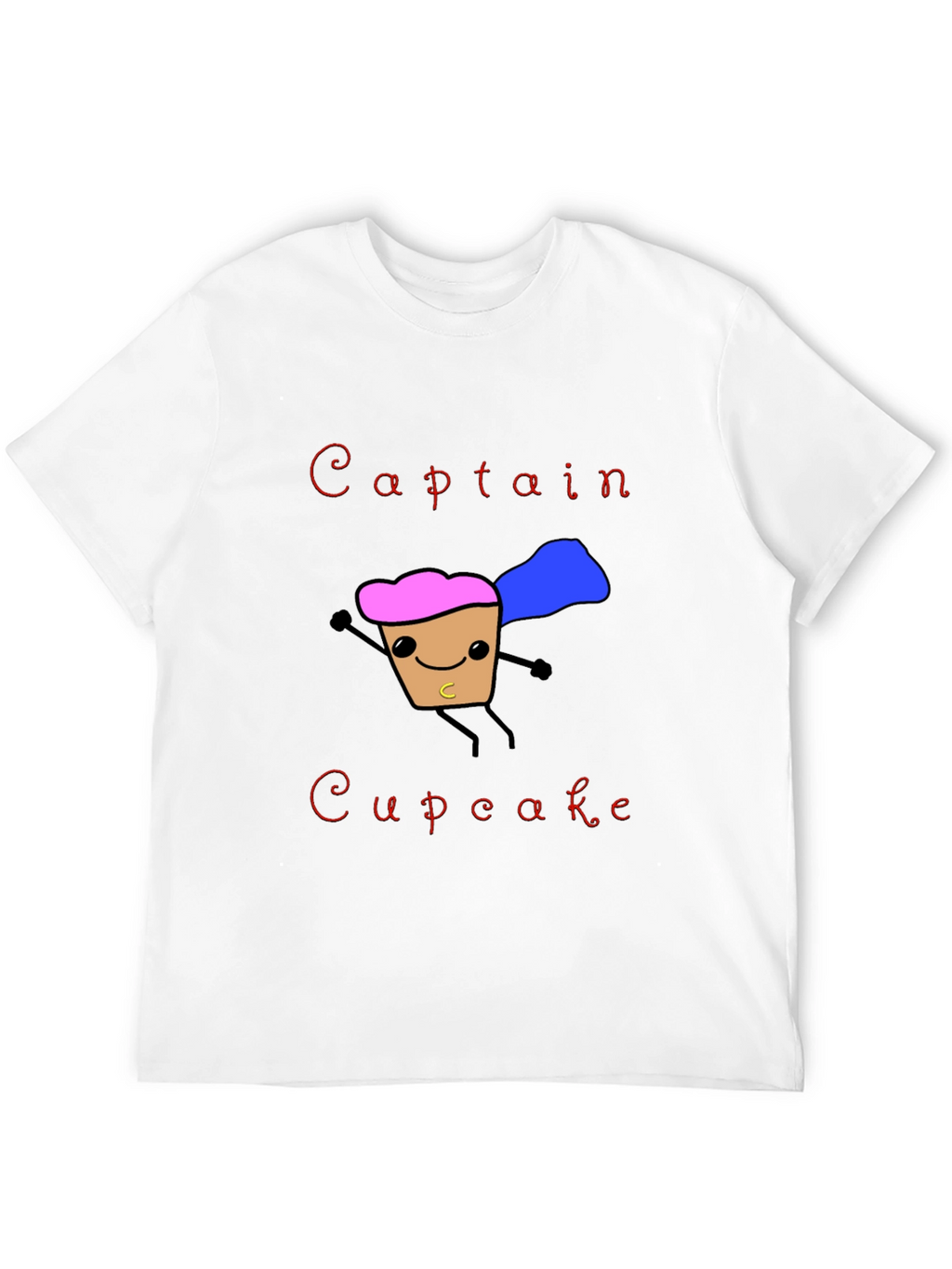 Captain Cupcake T-Shirt Funny Hero Graphic Tee