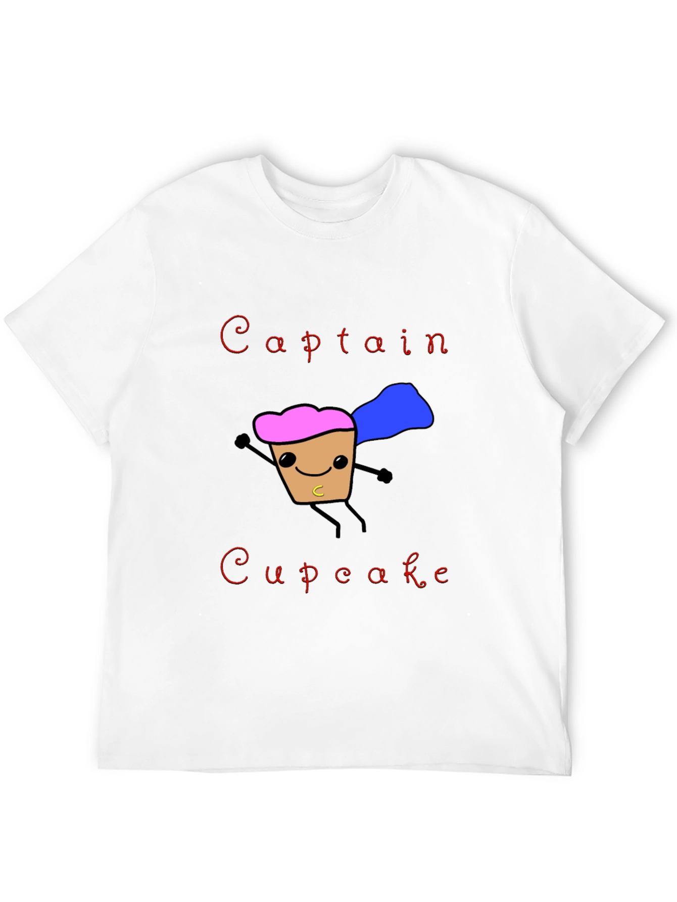 Captain Cupcake T-Shirt Funny Hero Graphic Tee