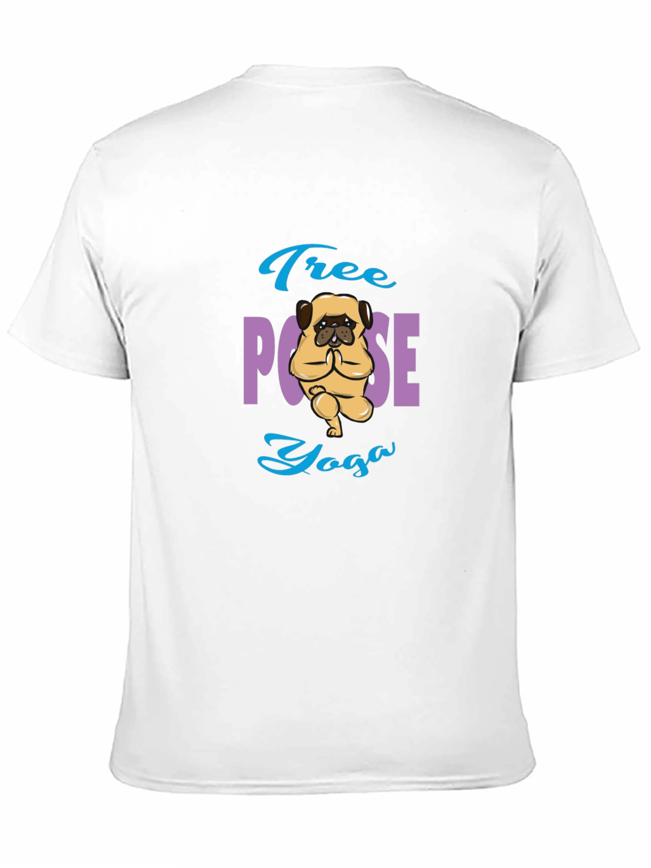 Tree Pose Yoga Pug Graphic Tee