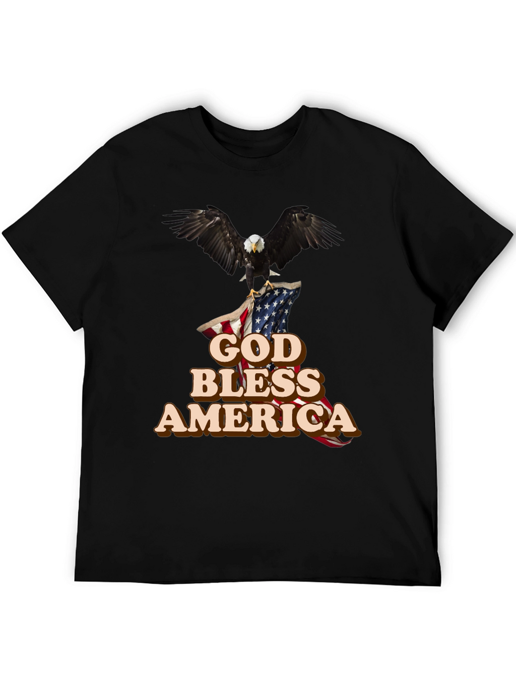 God Bless America T-Shirt Patriotic Eagle Design