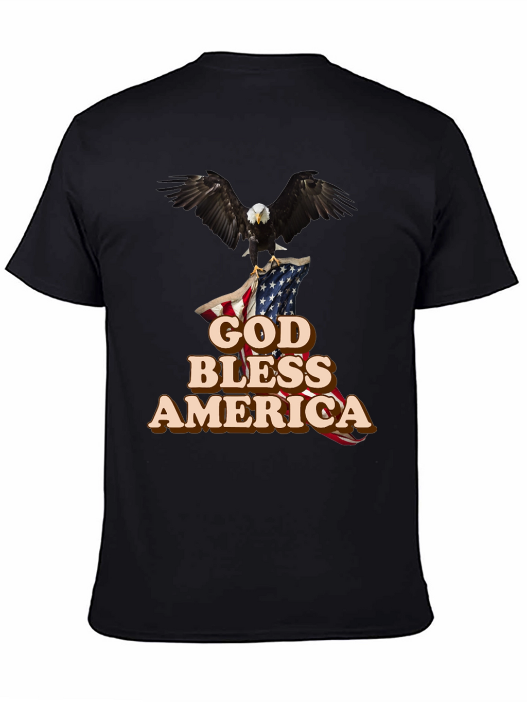 God Bless America T-Shirt Patriotic Eagle Design