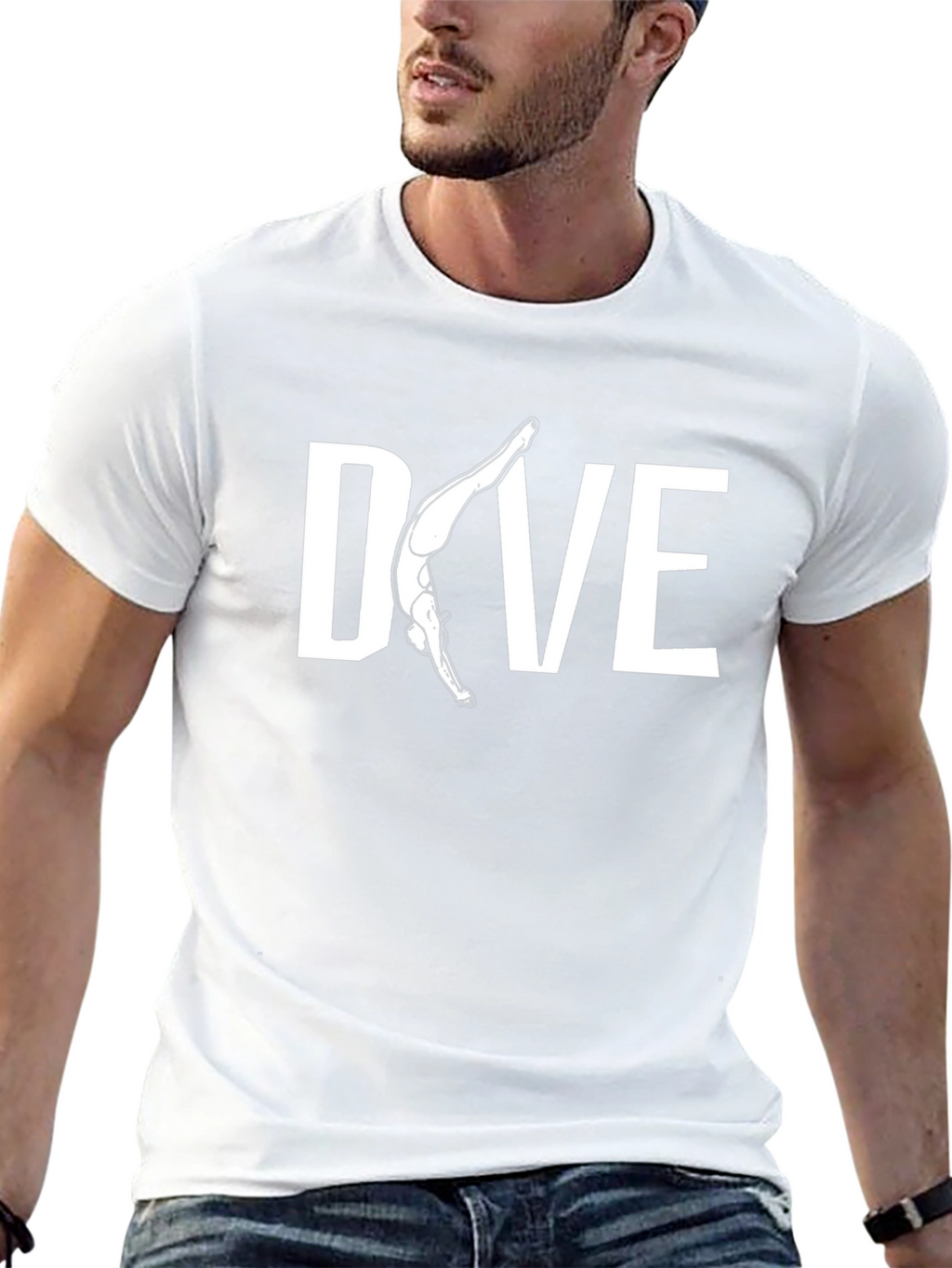 Dive T-Shirt - Black Tee with Diver Graphic