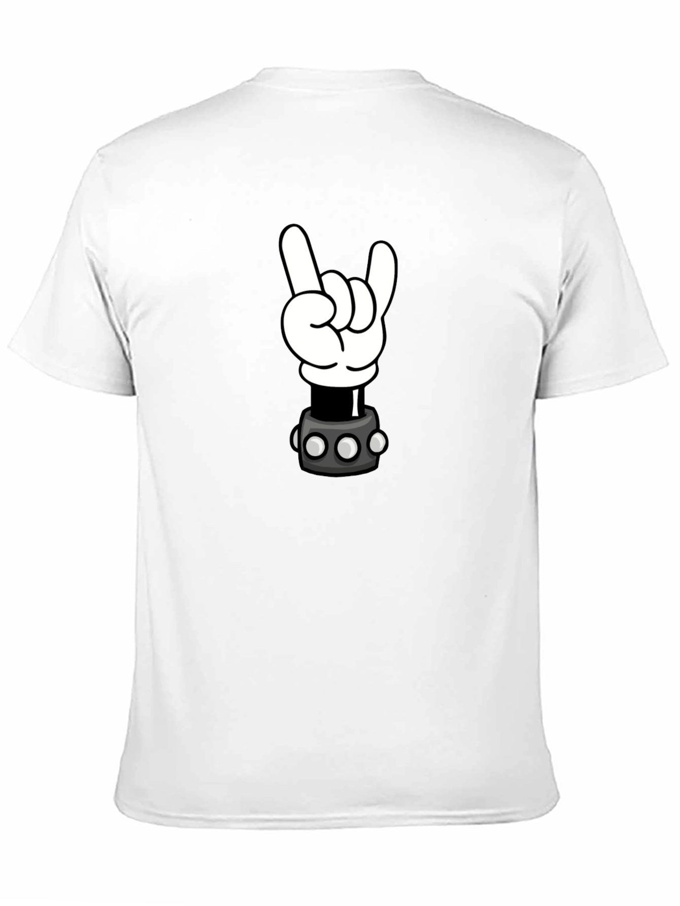 Cartoon Rock Hand Graphic T-Shirt