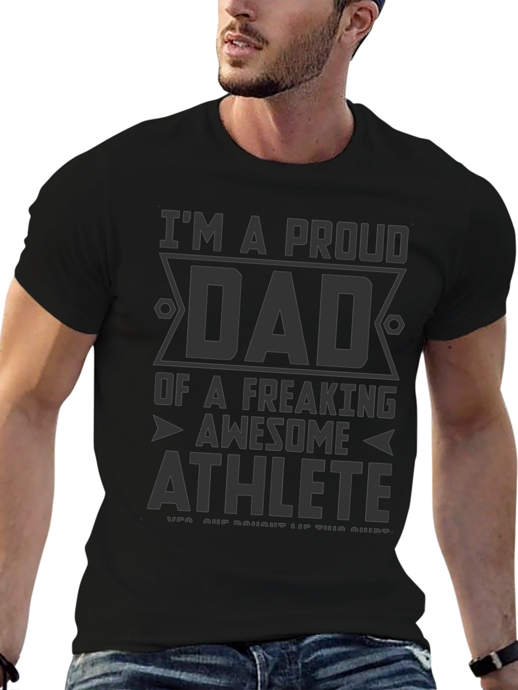 Proud Dad of Awesome Athlete Graphic T-Shirt