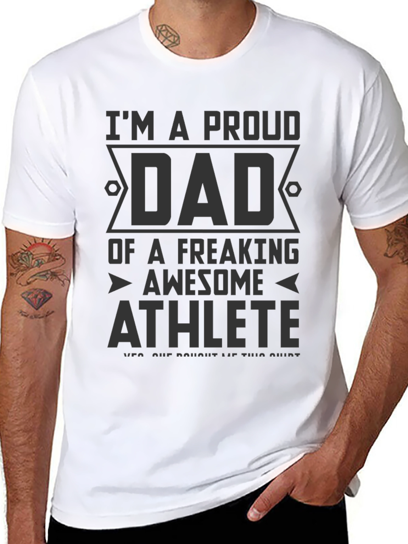 Proud Dad of Awesome Athlete Graphic T-Shirt