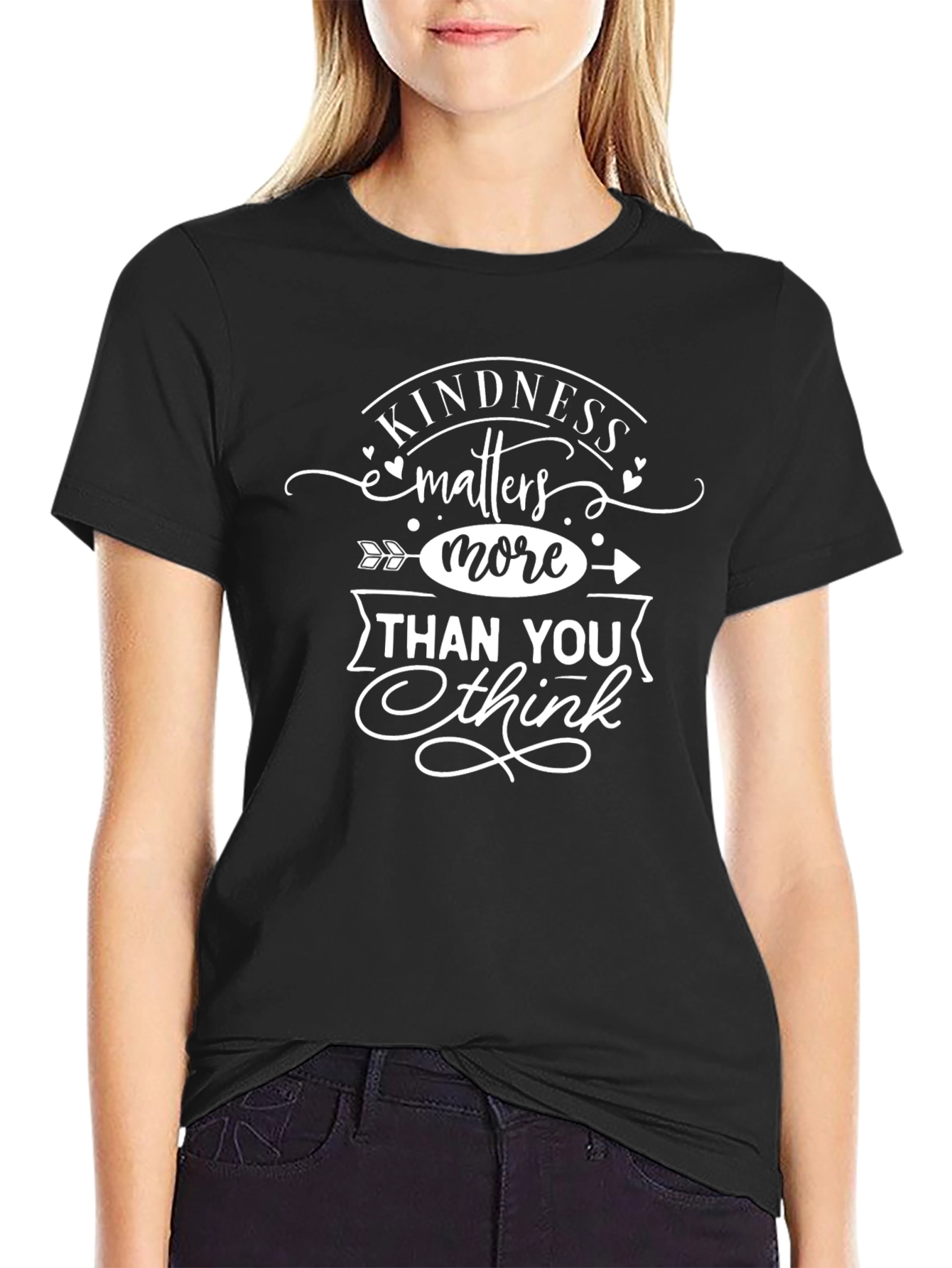 Kindness Matters More Black Graphic Tee
