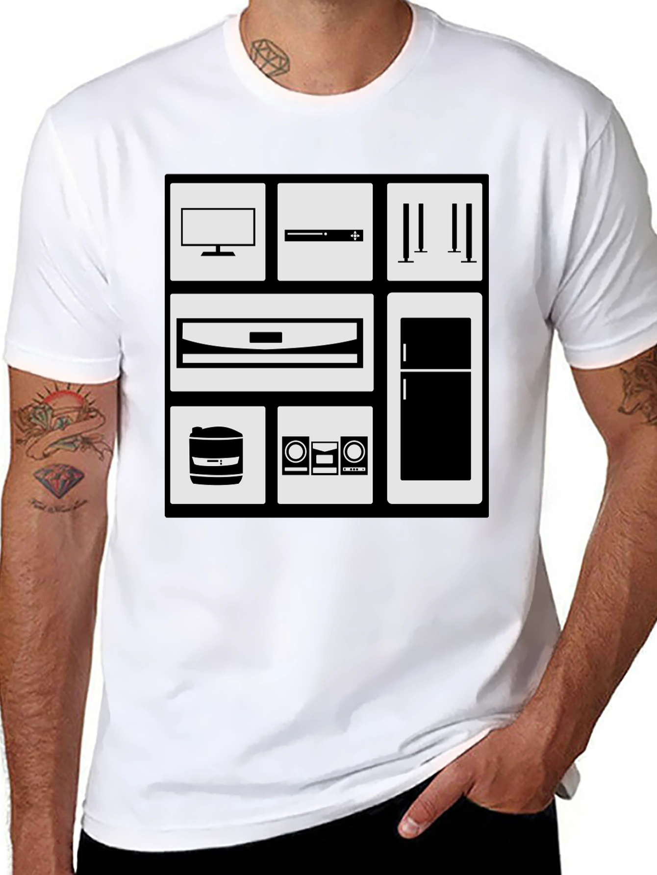 Appliance Icon Black Graphic Tee
