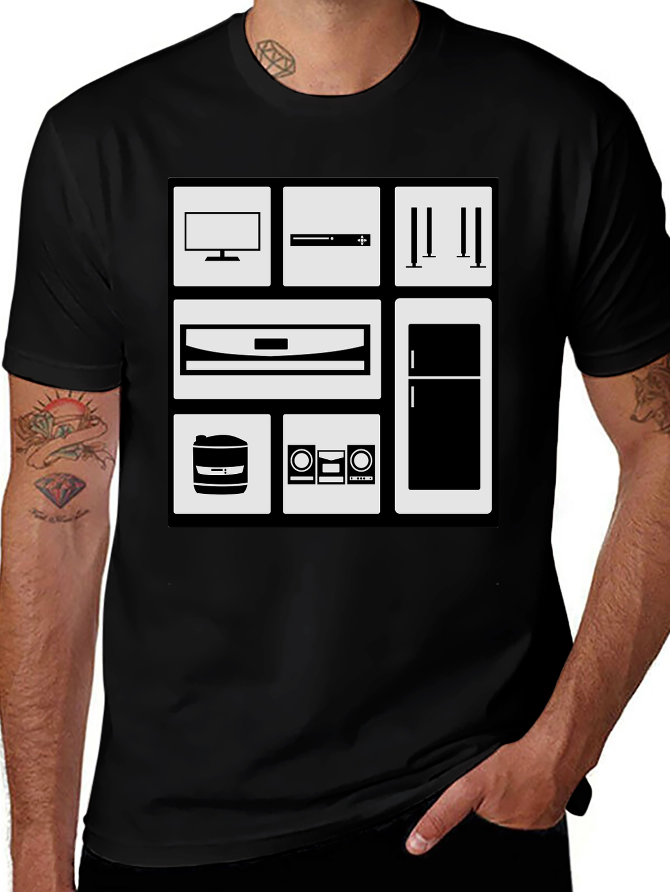 Appliance Icon Black Graphic Tee