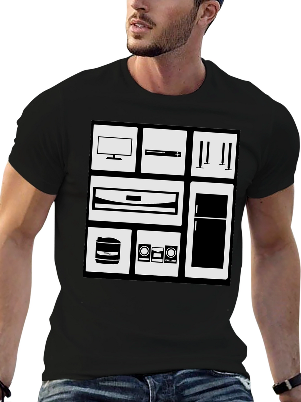 Appliance Icon Black Graphic Tee