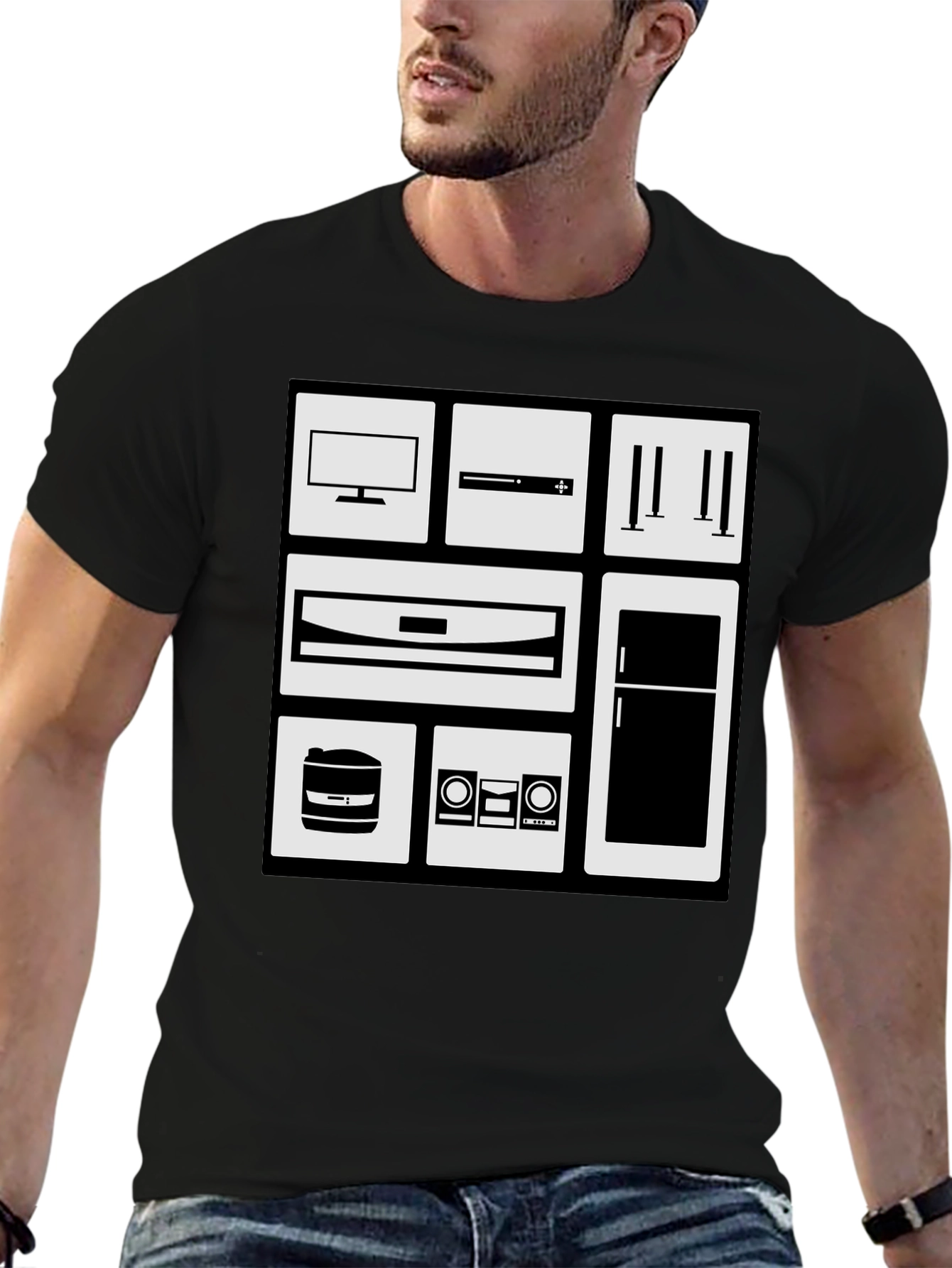 Appliance Icon Black Graphic Tee