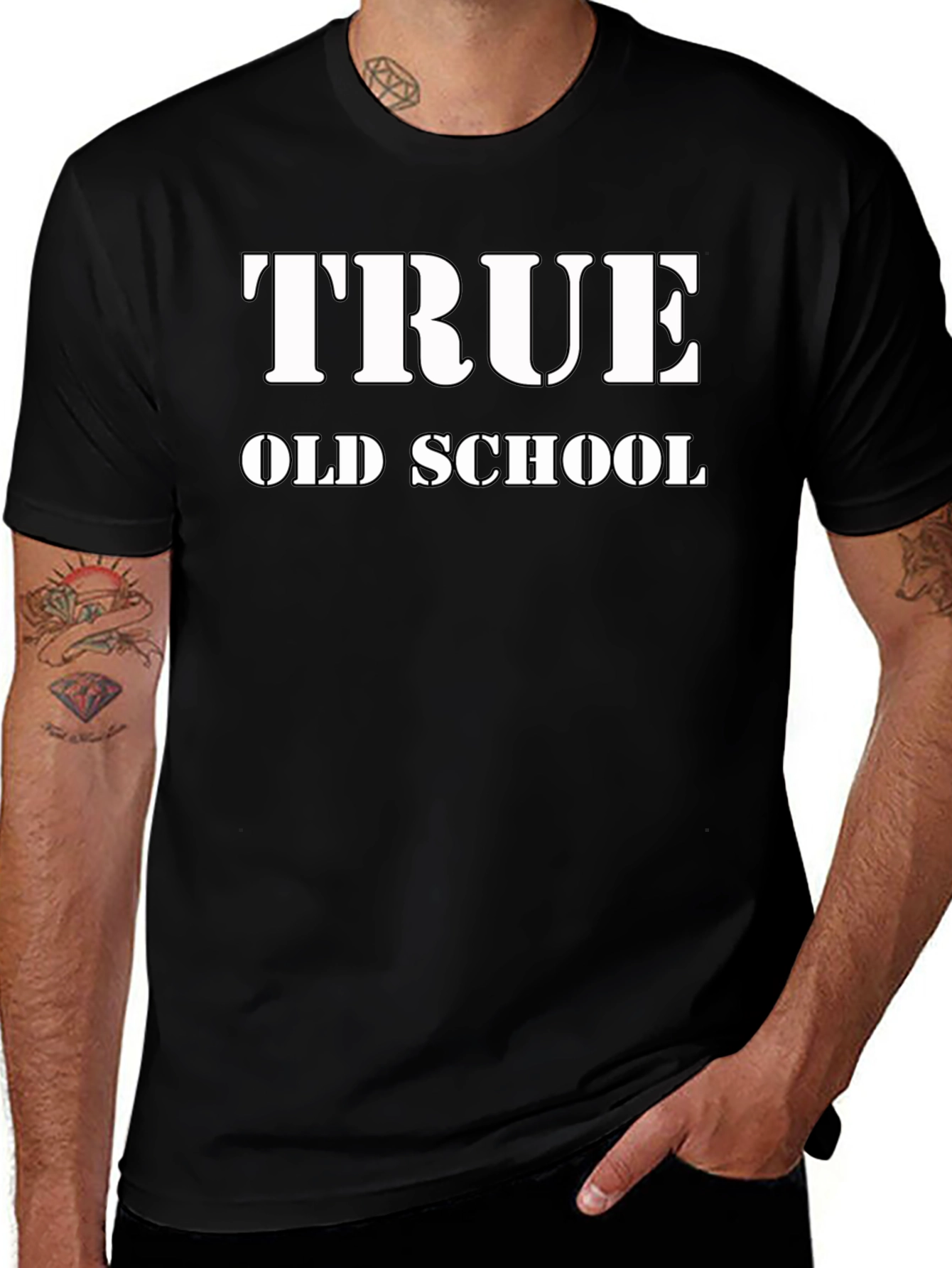 True Old School Black T-Shirt