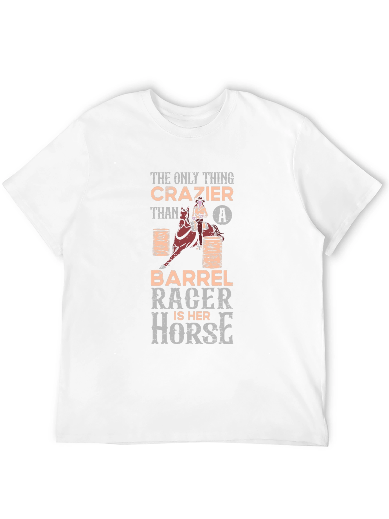 Crazy Barrel Racer & Horse Graphic T-Shirt