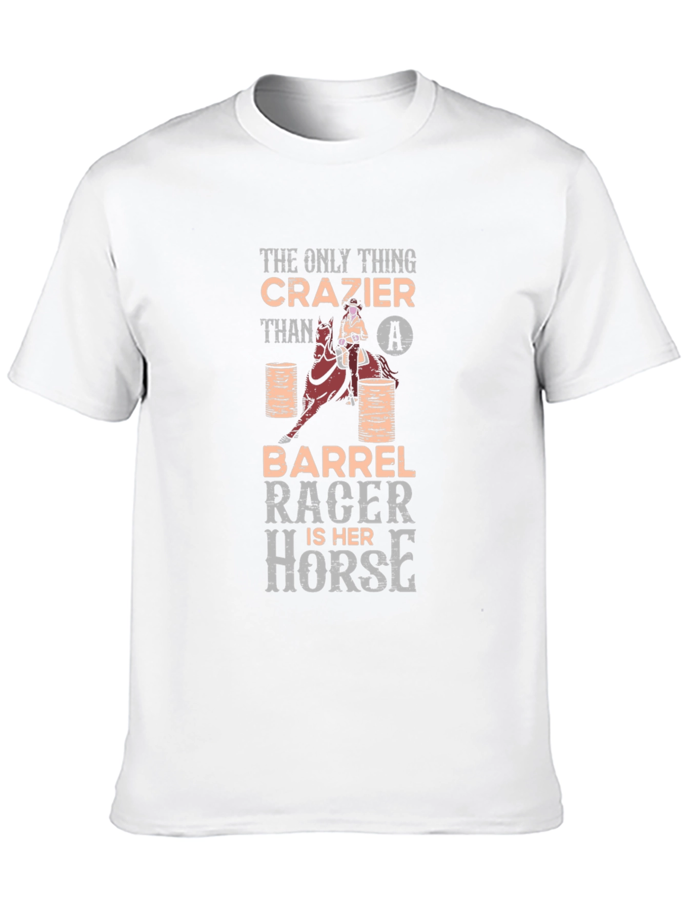 Crazy Barrel Racer & Horse Graphic T-Shirt