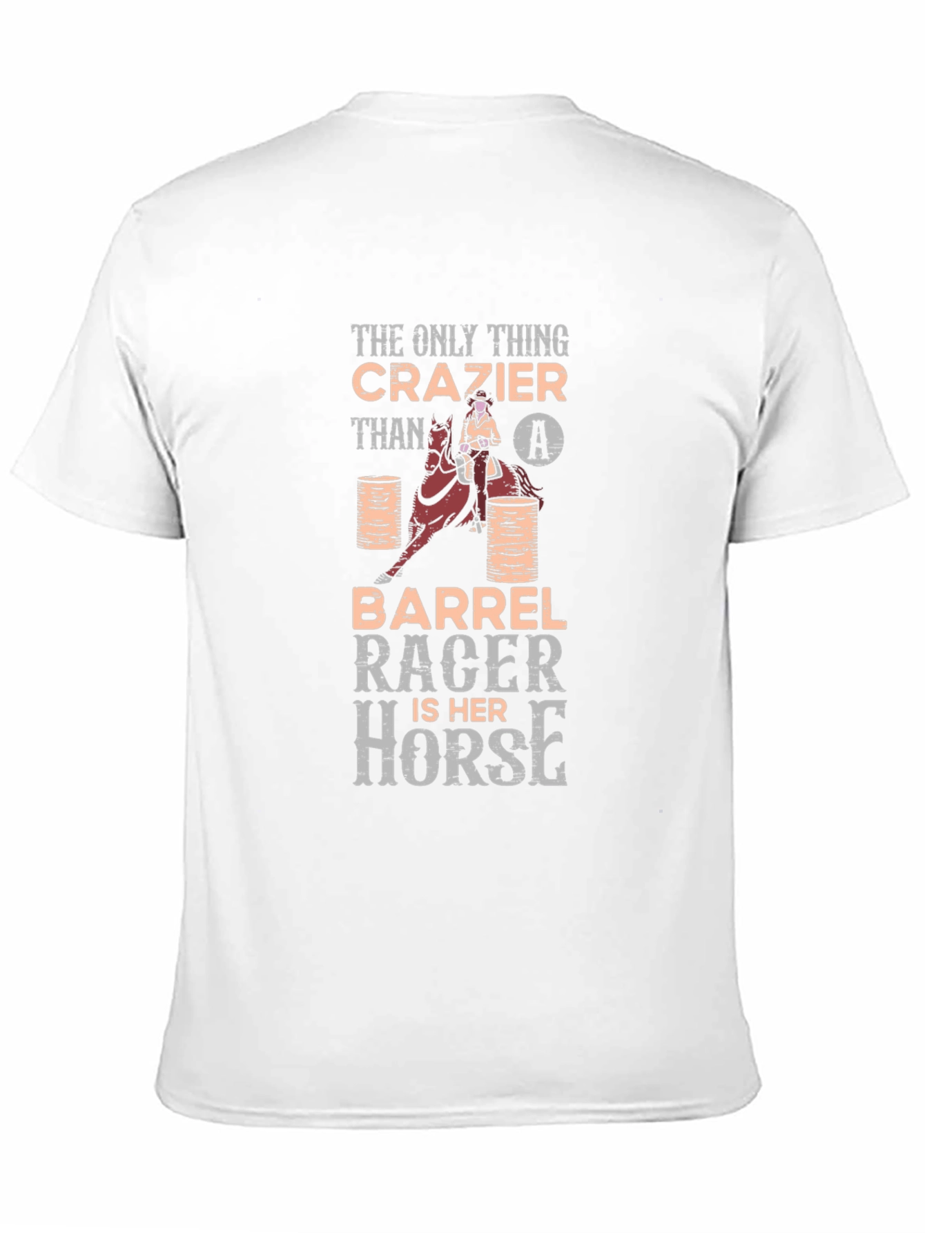 Crazy Barrel Racer & Horse Graphic T-Shirt