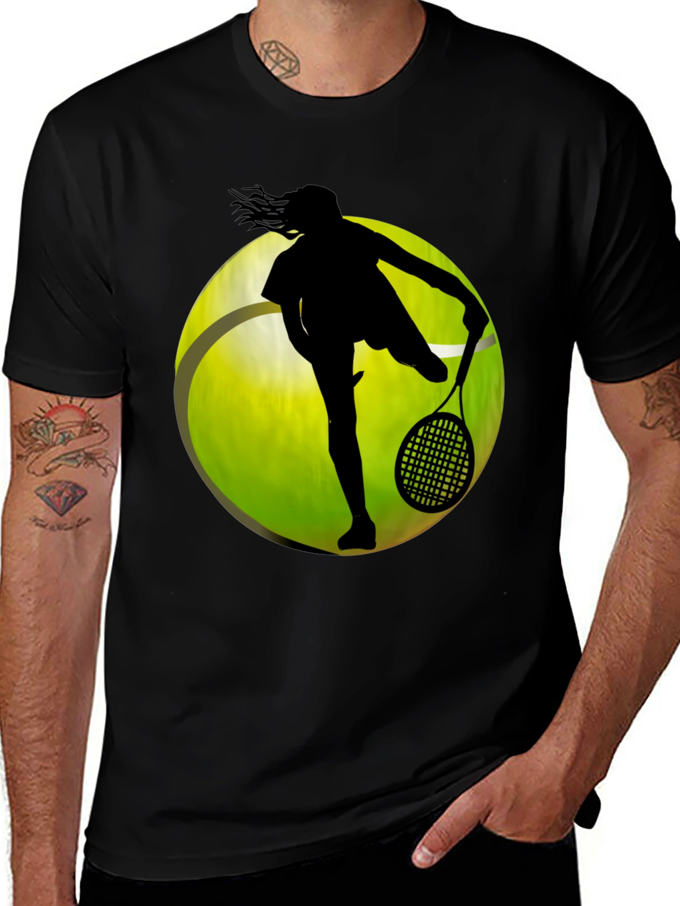 Tennis Player Graphic T-Shirt