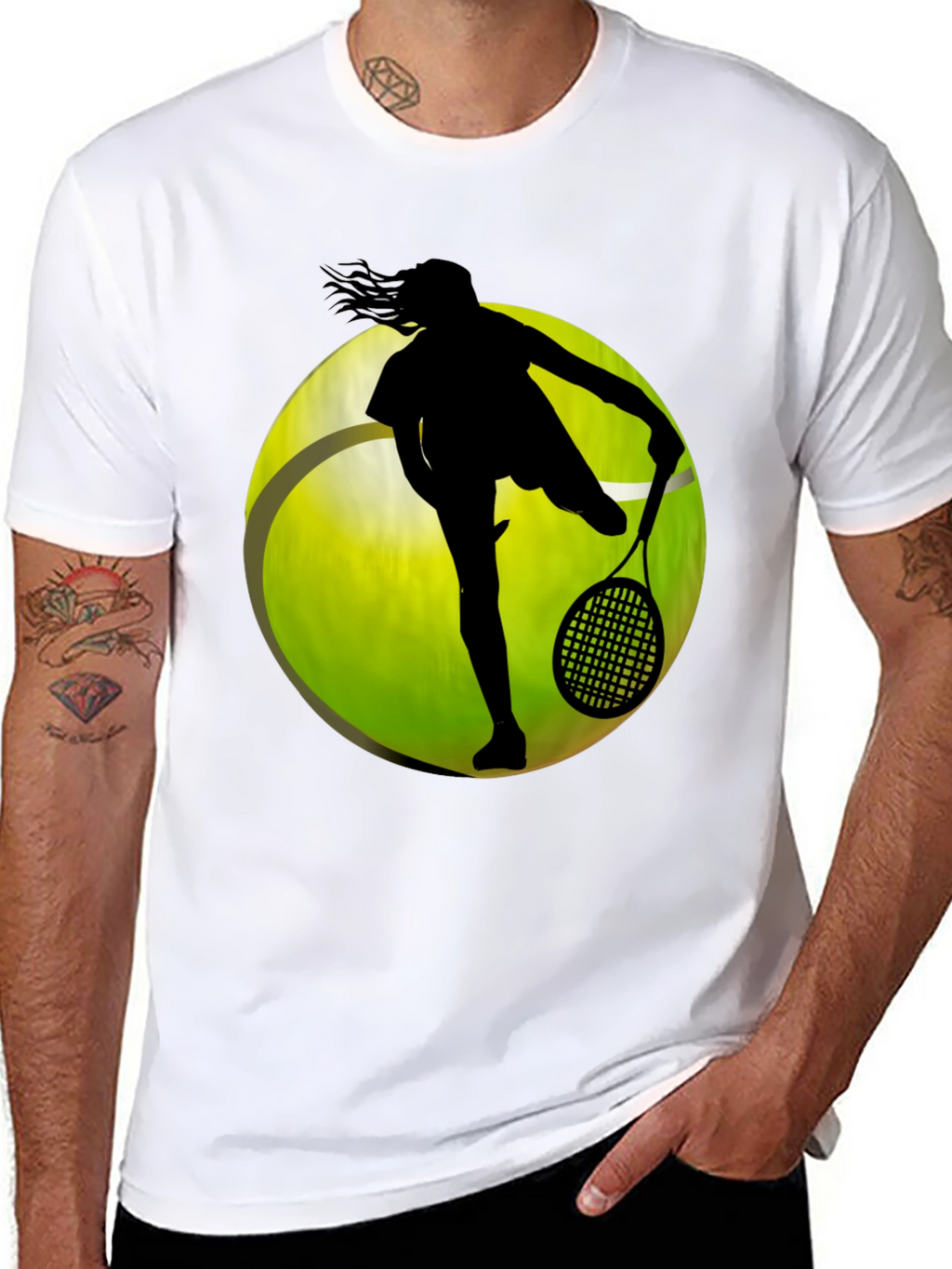 Tennis Player Graphic T-Shirt