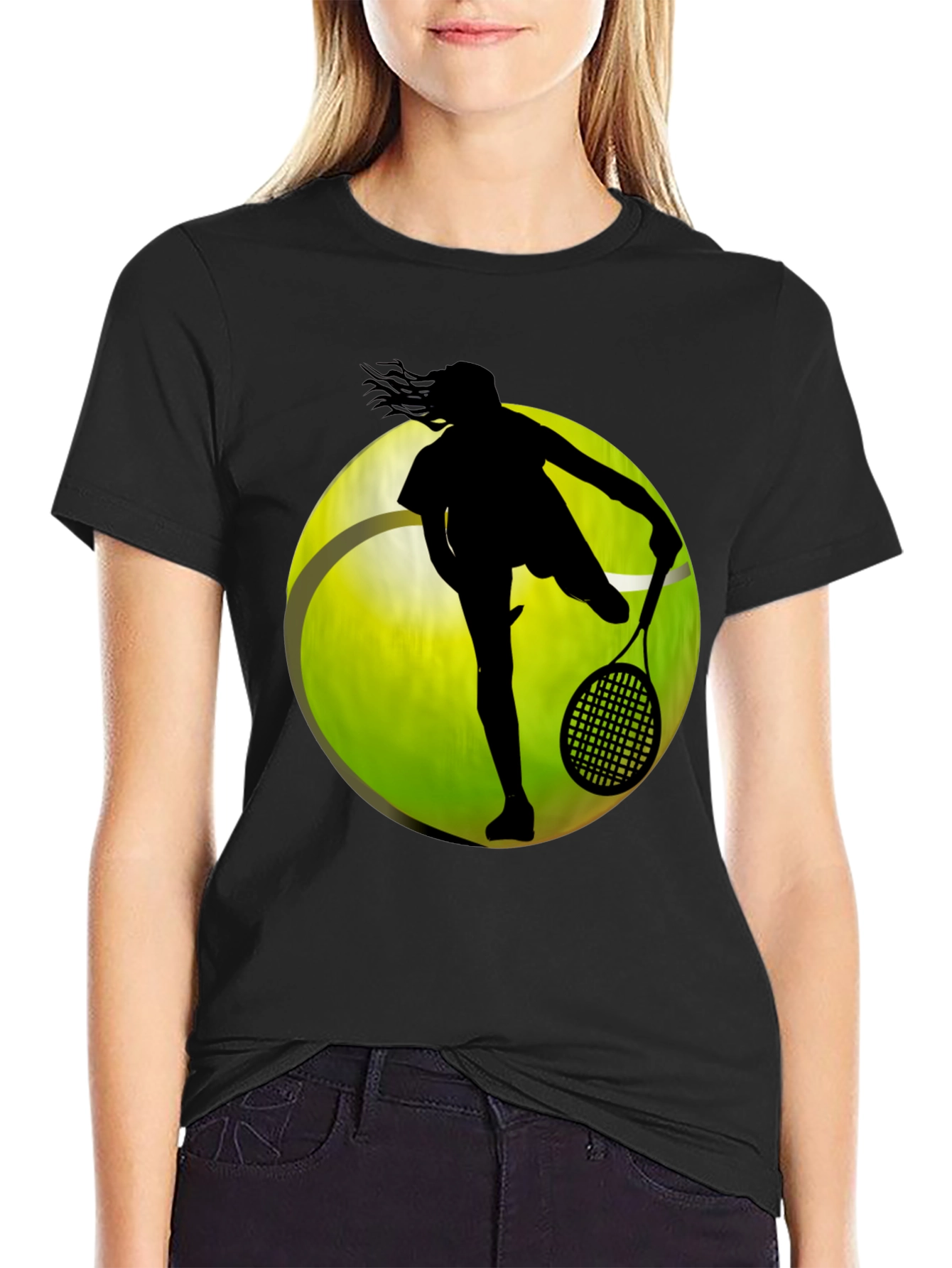 Tennis Player Graphic T-Shirt