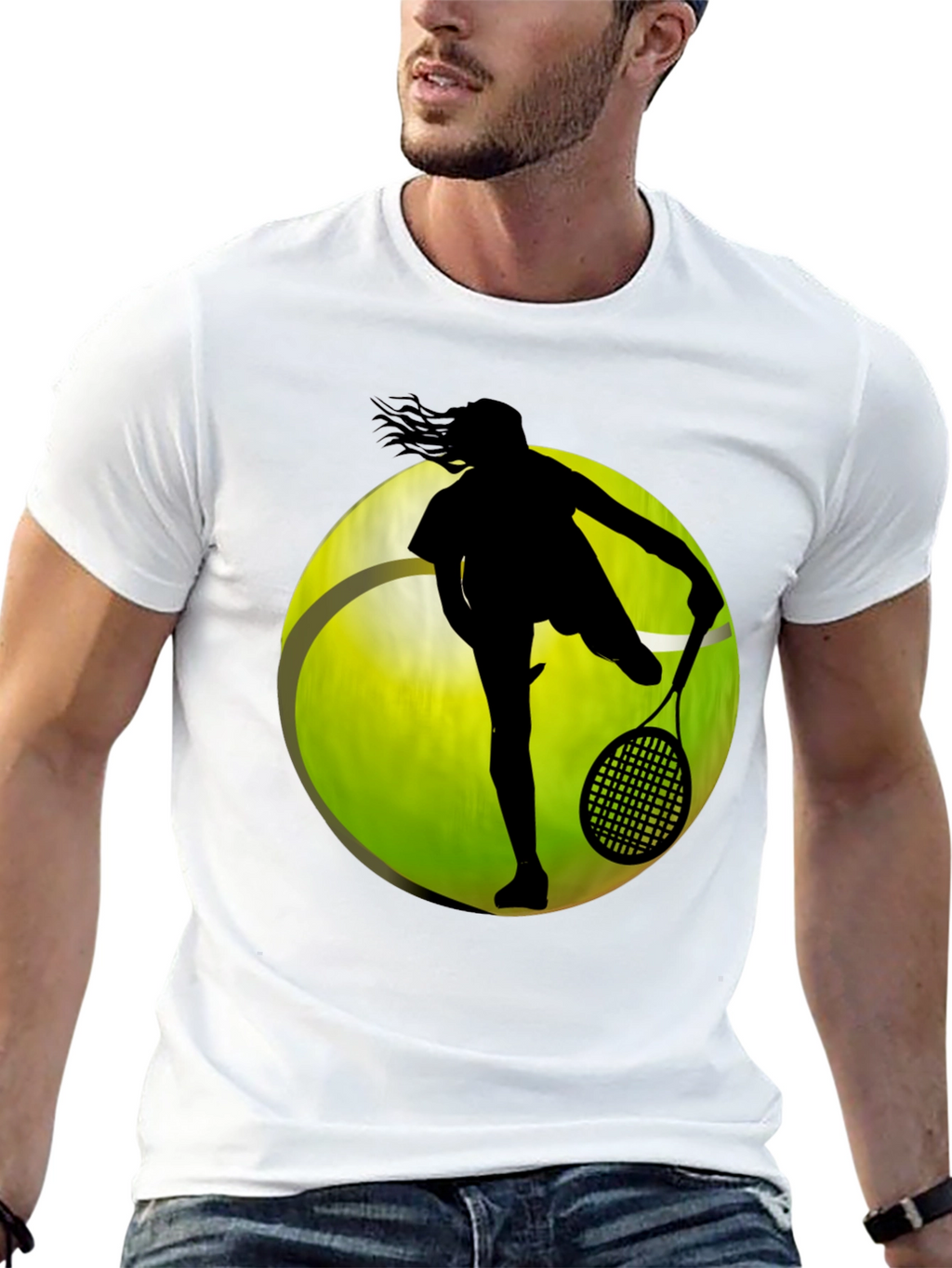 Tennis Player Graphic T-Shirt