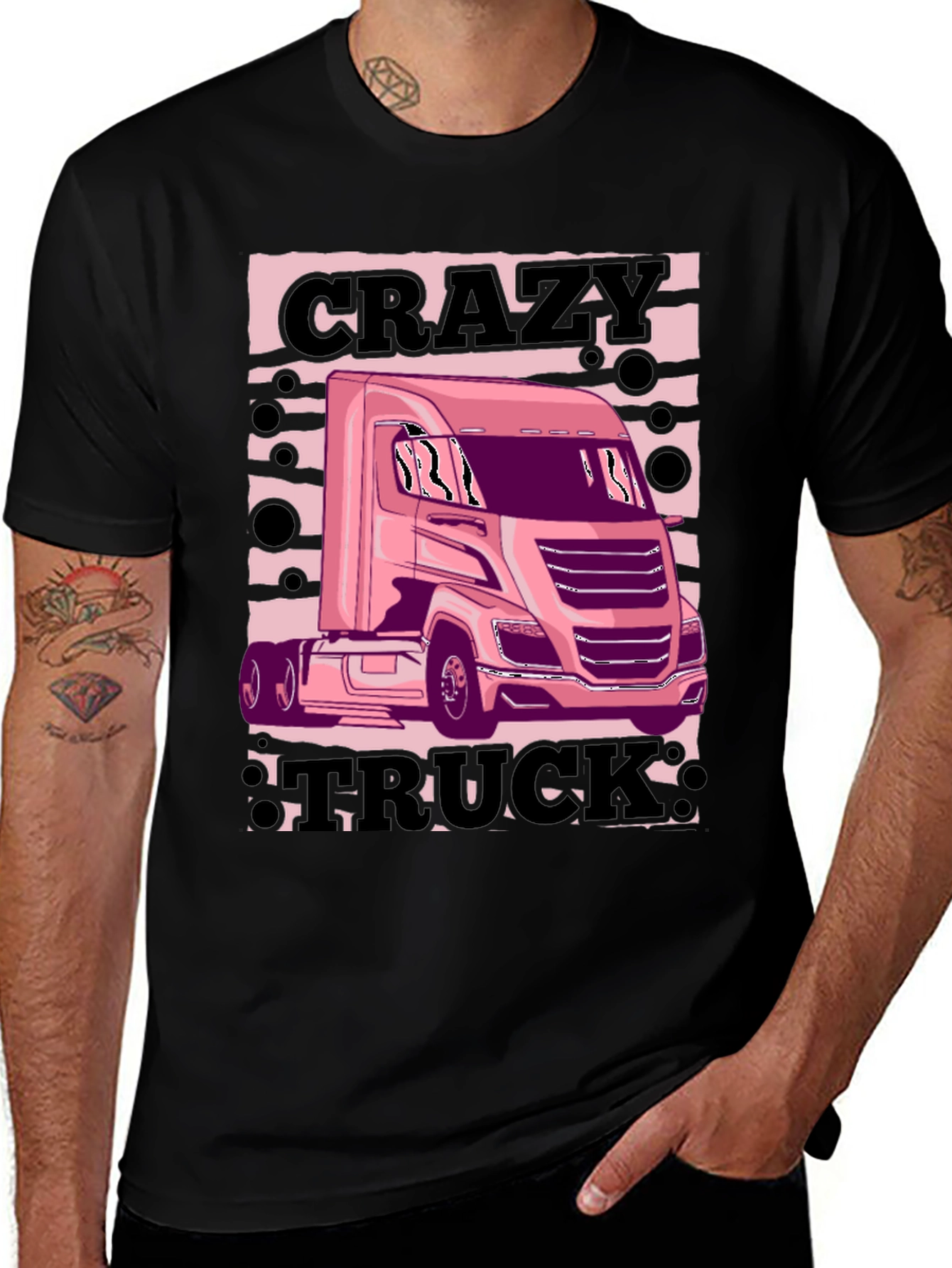 Crazy Truck Black T-Shirt