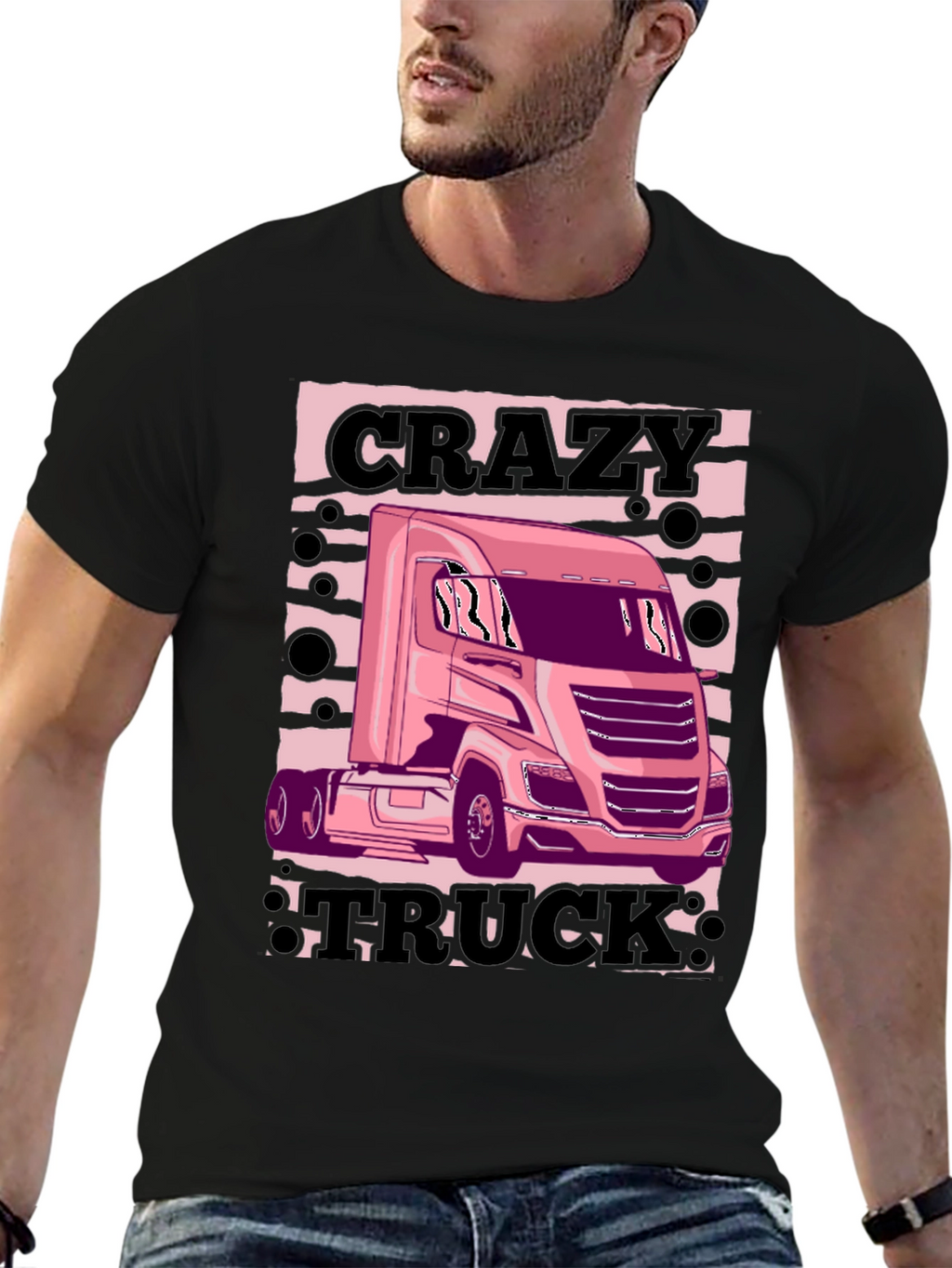 Crazy Truck Black T-Shirt