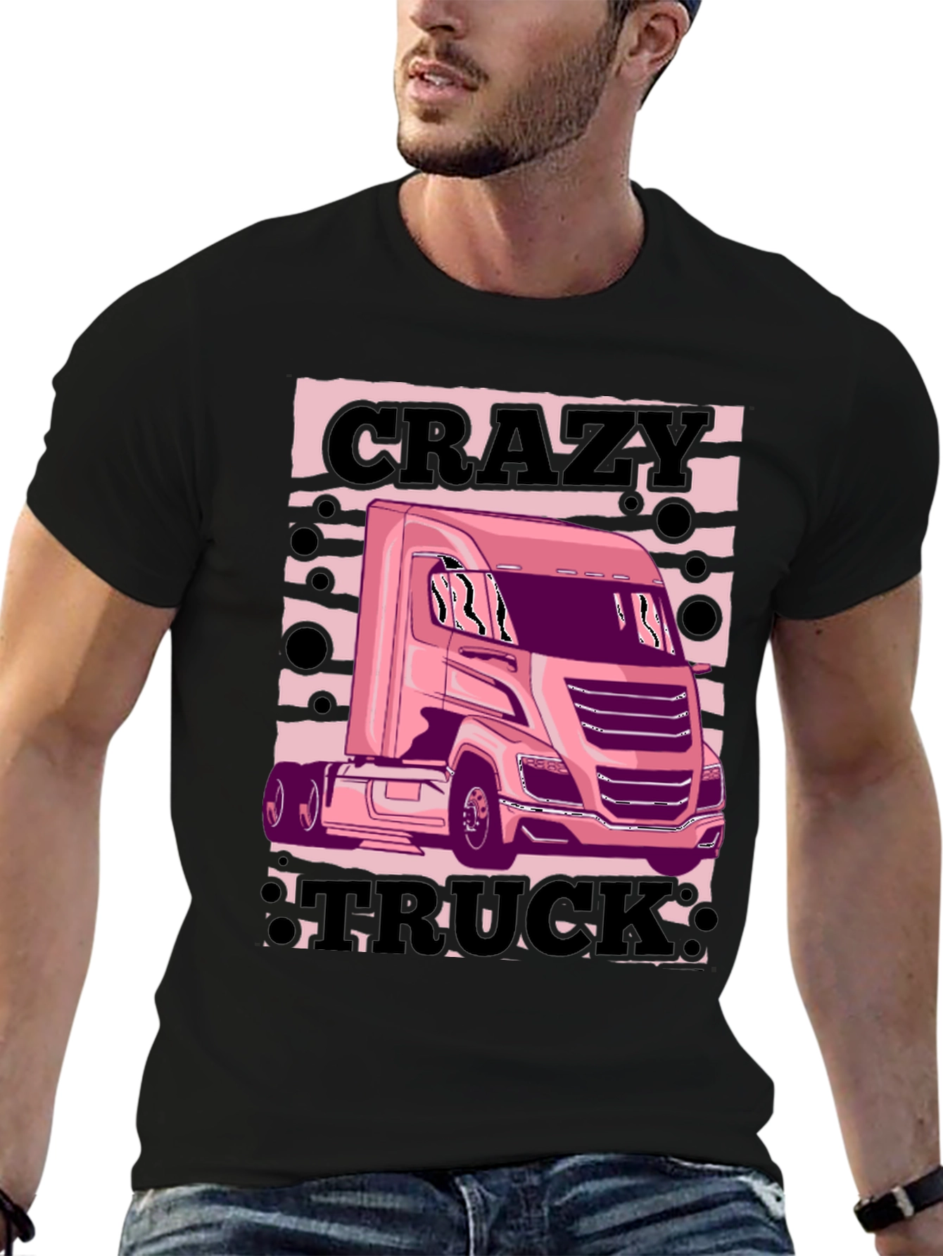 Crazy Truck Black T-Shirt