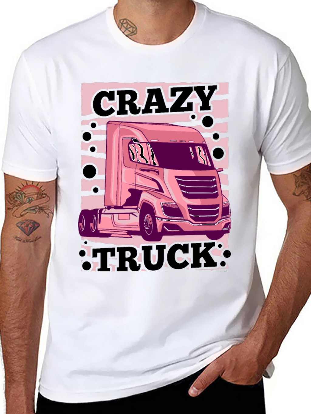 Crazy Truck Black T-Shirt