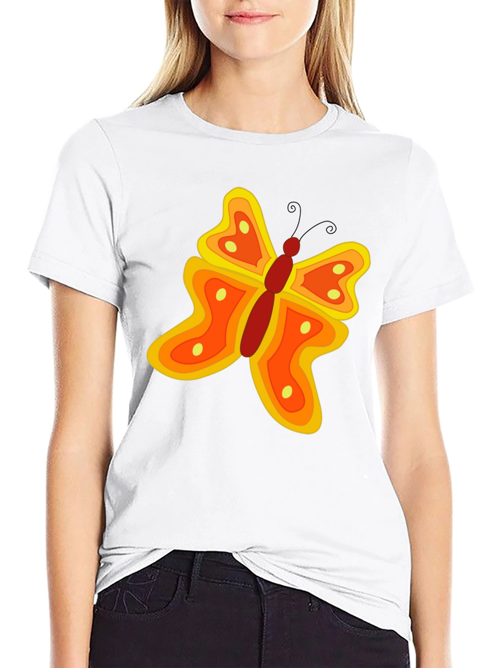 Butterfly Graphic Tee - Stylish Mens Black T-Shirt