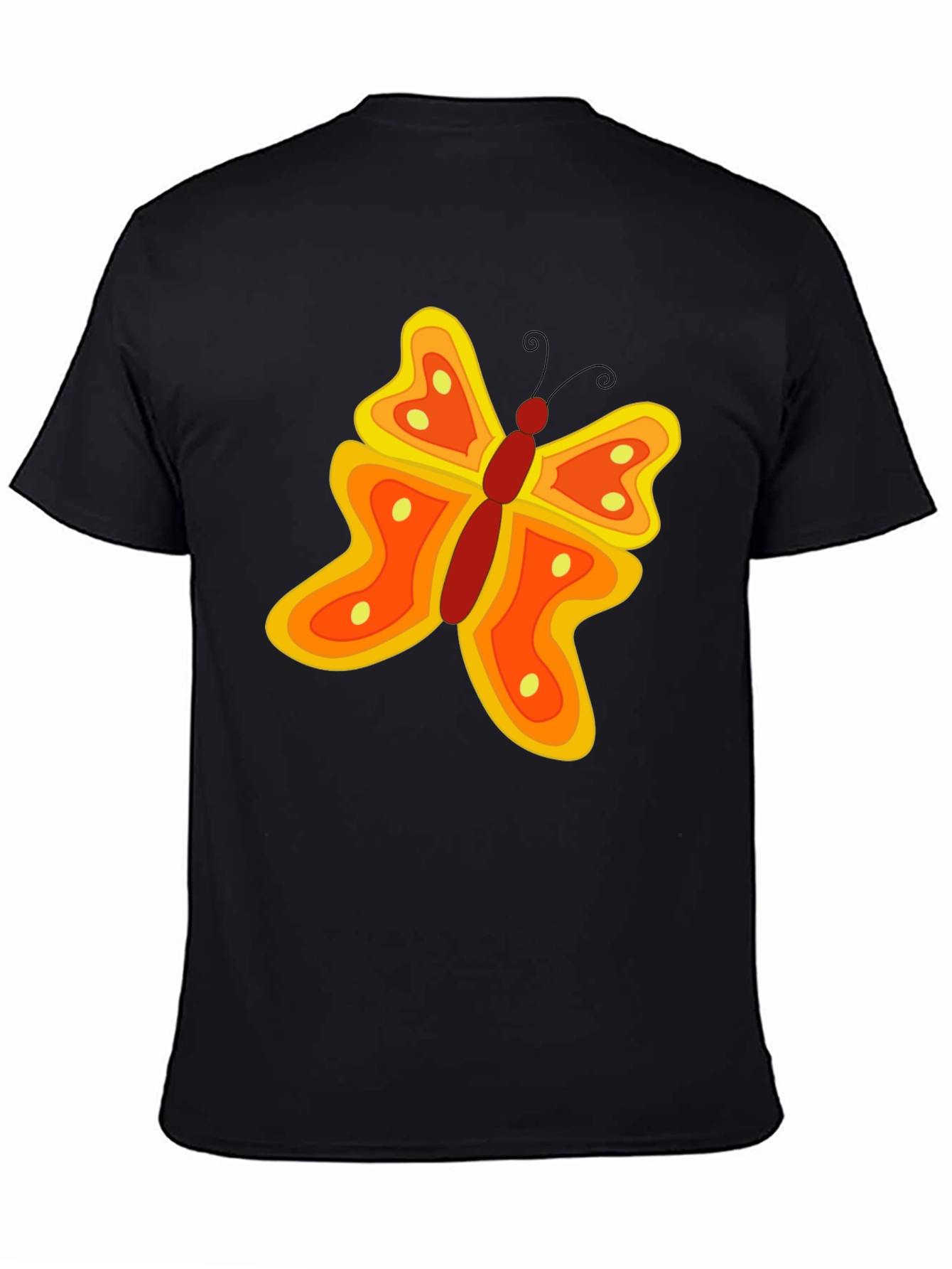 Butterfly Graphic Tee - Stylish Mens Black T-Shirt
