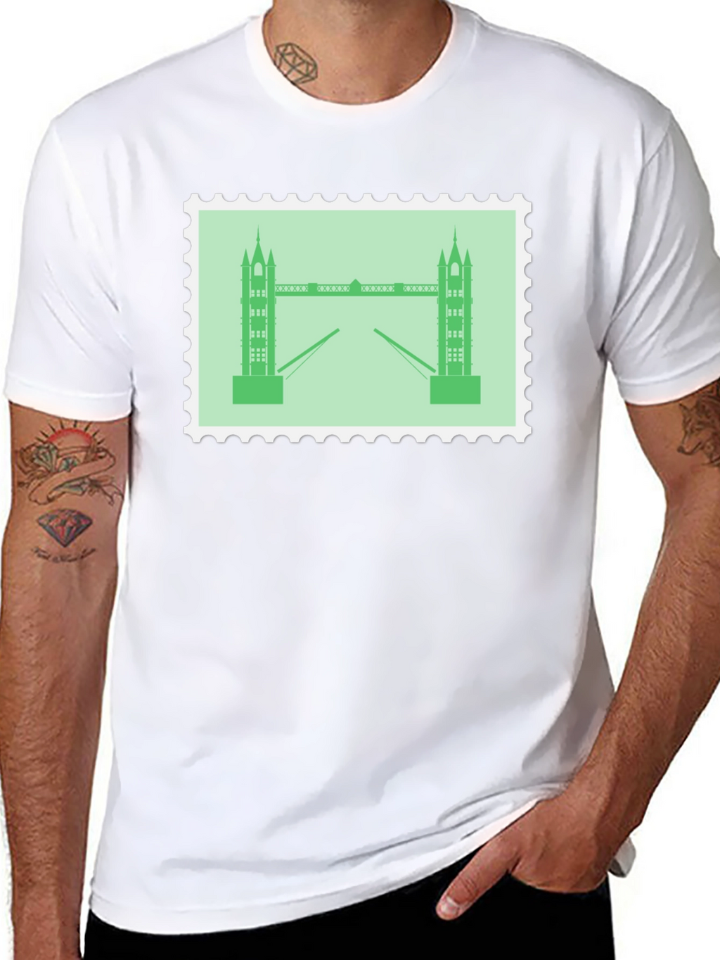 London Bridge Stamp Style Tee