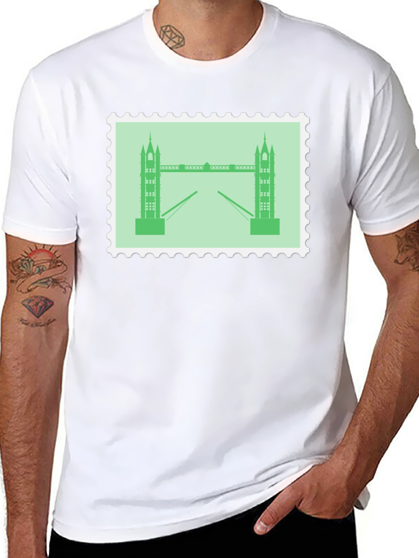 London Bridge Stamp Style Tee