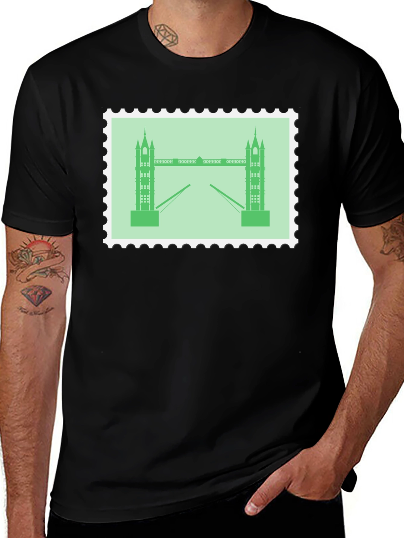 London Bridge Stamp Style Tee