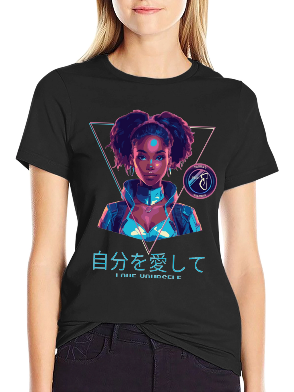 Cyberpunk Afro Girl T-Shirt