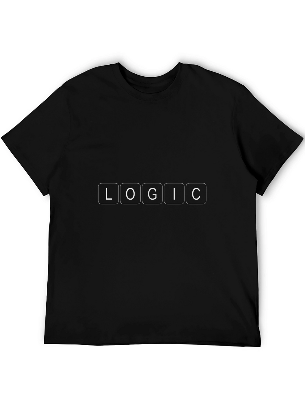 Logic Word T-Shirt - Black Crew Neck Tee