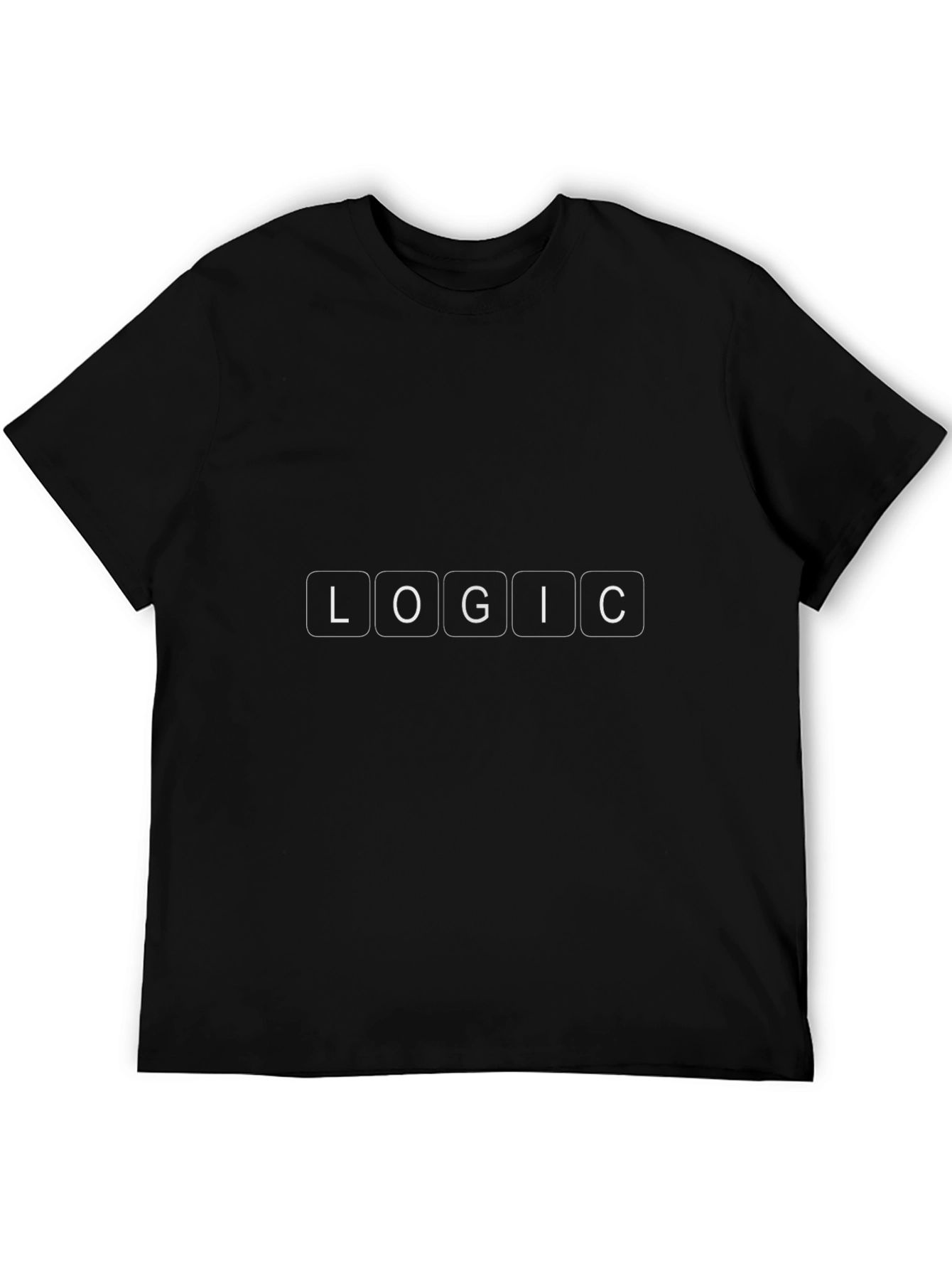 Logic Word T-Shirt - Black Crew Neck Tee