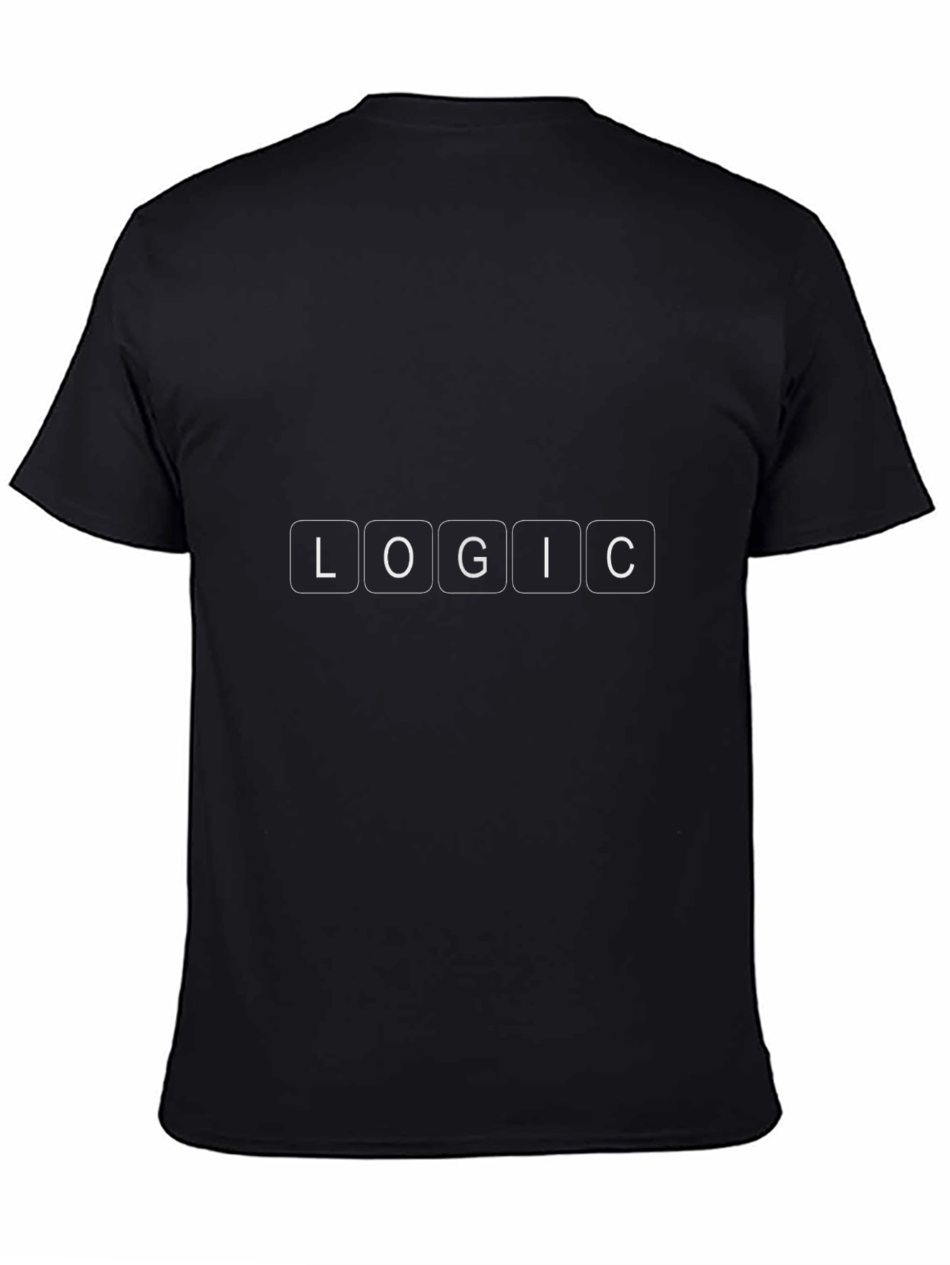 Logic Word T-Shirt - Black Crew Neck Tee