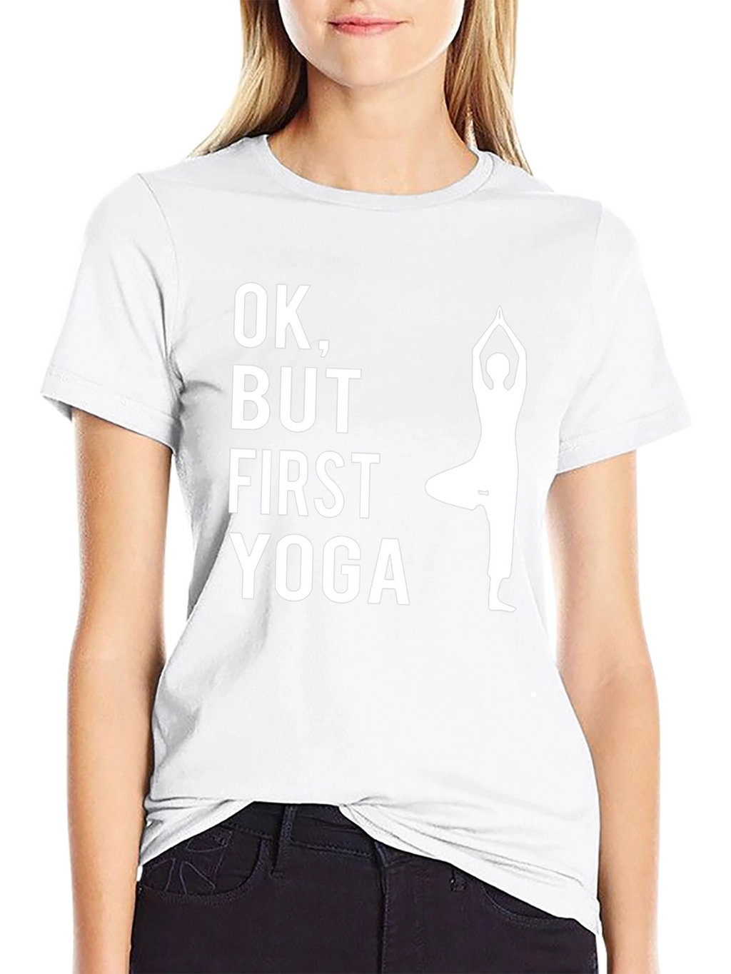 OK But First Yoga T-Shirt - Black
