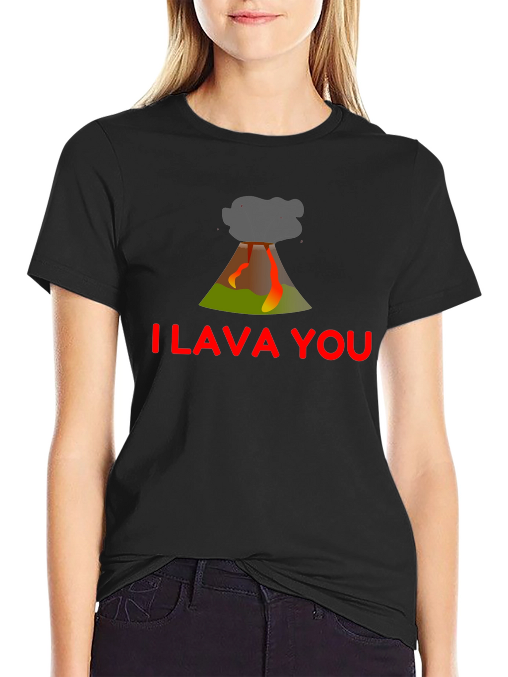 I Lava You Graphic Tee - Trendy Black T-Shirt
