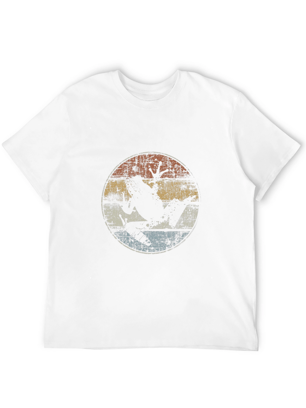 Retro Frog Graphic Tee - Distressed Design